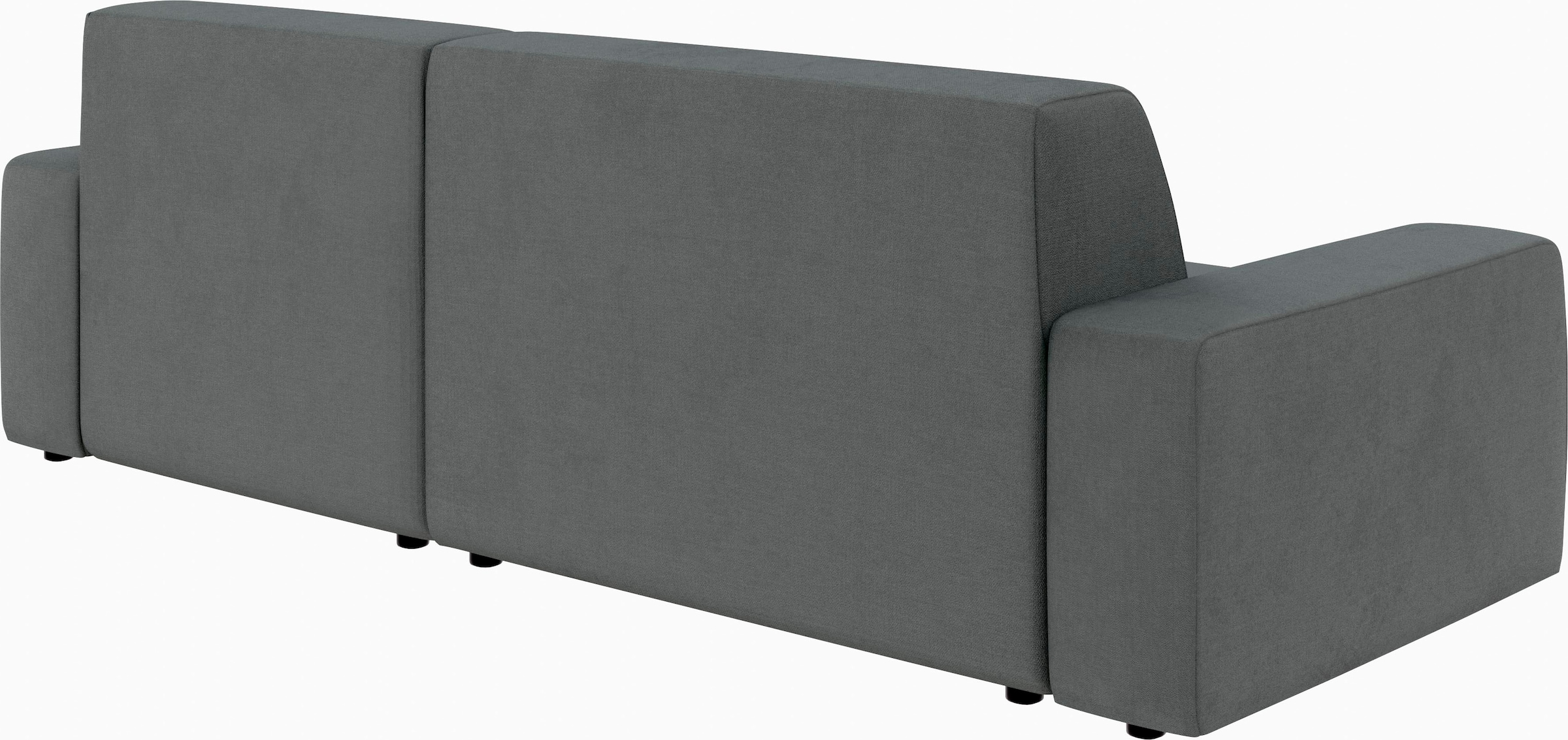 TRENDMANUFAKTUR Canapé d'angle »Wien, wahlweise mit Sitzvorschub und Bettkasten, Breite 246 cm« Forme en L, en velours côtelé tendance