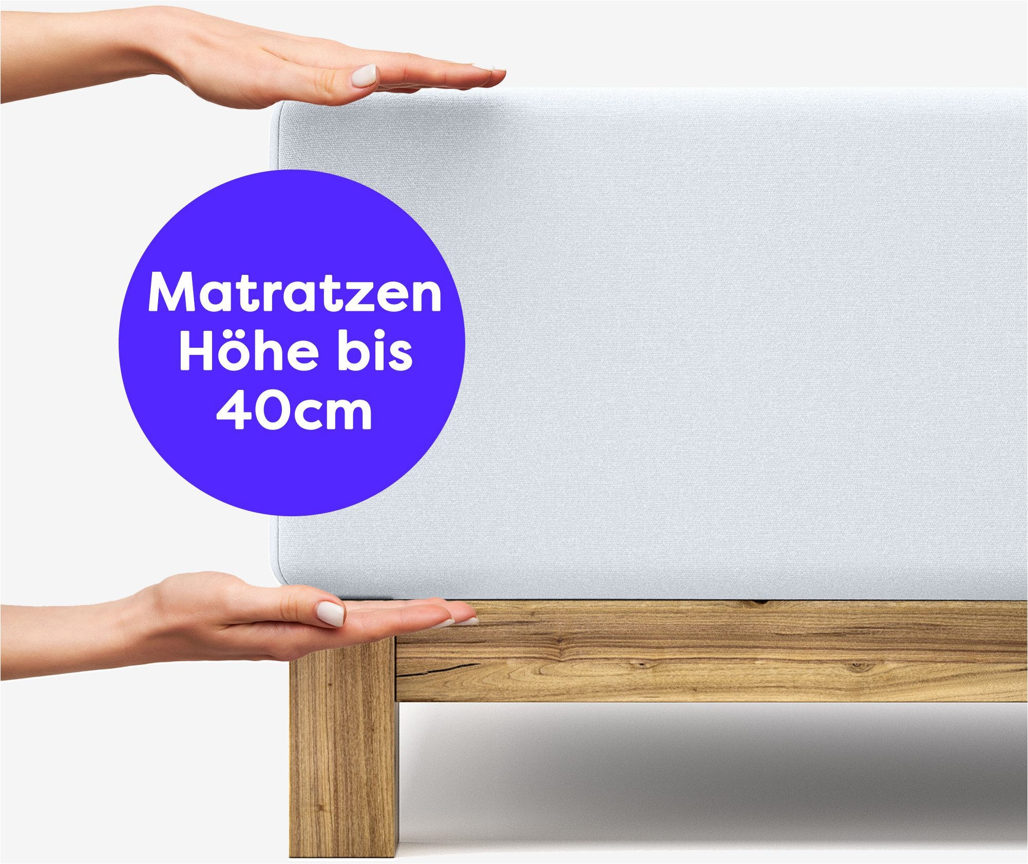Wolkenfeld Draps de lit »Boxspringbett Bettlaken - Spannbetttuch für Matratzen bis 40cm« Elastisch & Rutschfest: 90x200, 140x200, 160x200, 180x200 & Übergrössen