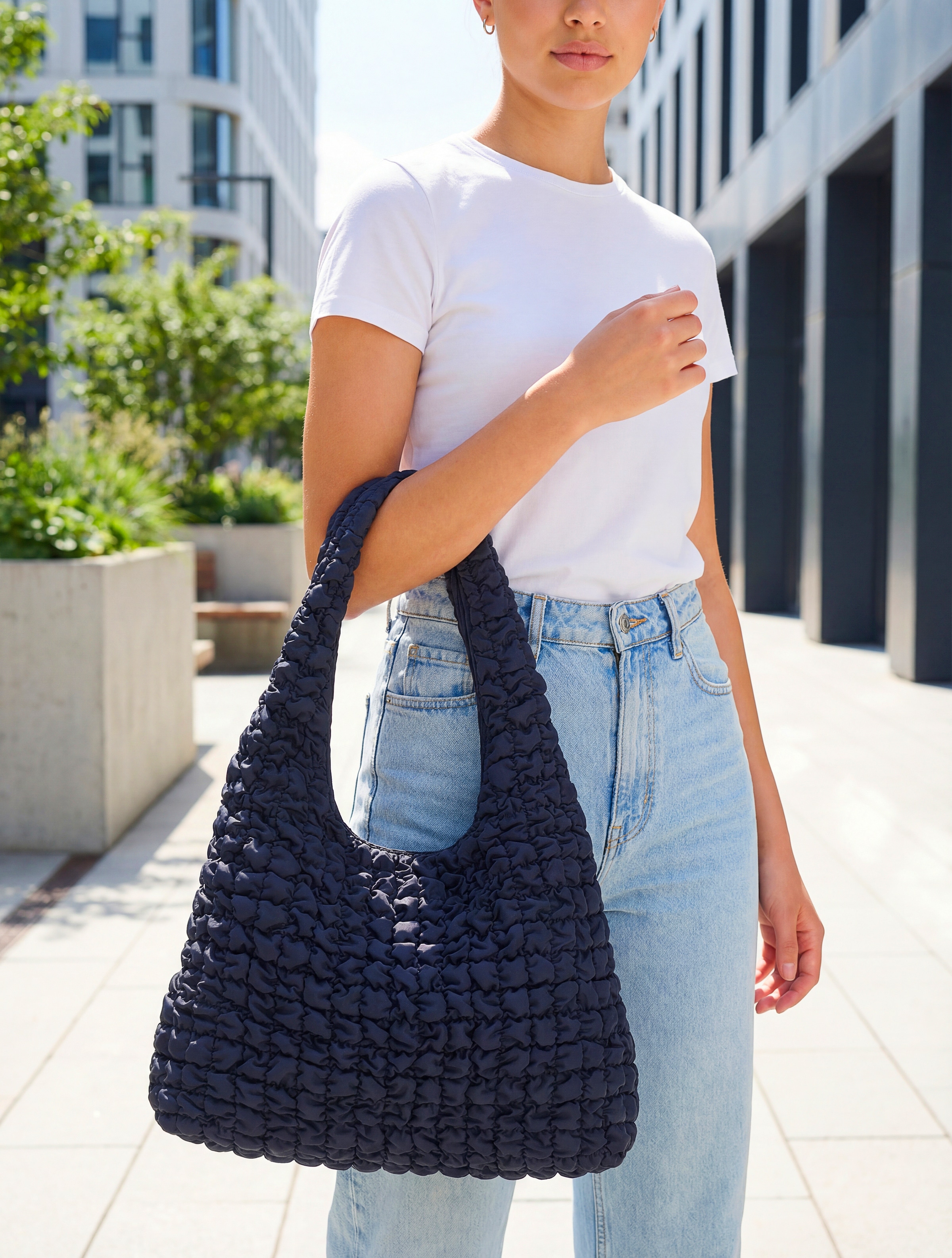 LSCN by LASCANA Shopper »Schultertasche, Handtasche, Einkaufstasche, Damentasche, Badetasche« in super modischem Design, aus ultraleichtem Material VEGAN