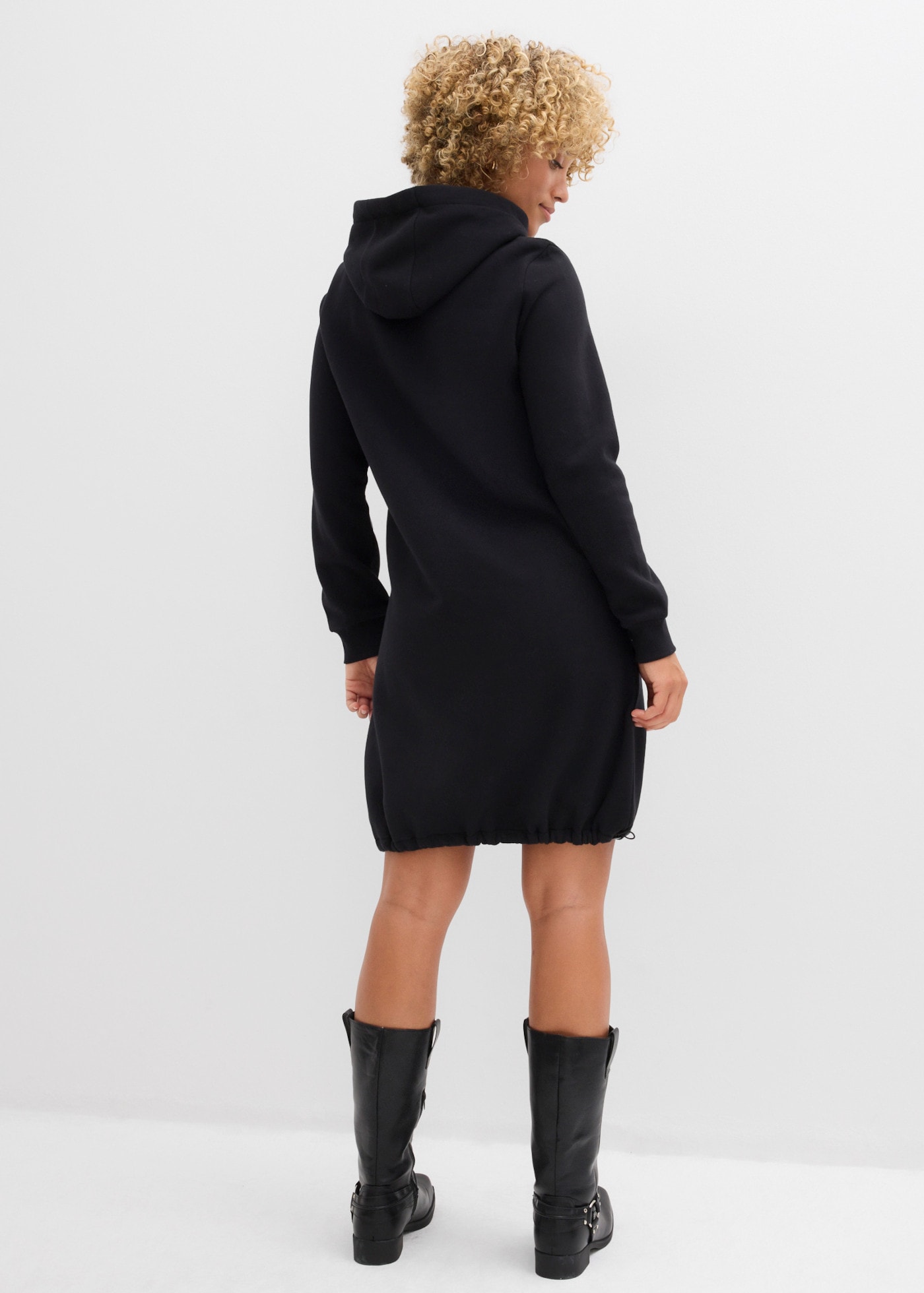 bonprix Robe en sweat coupe ample, avec bande élastique