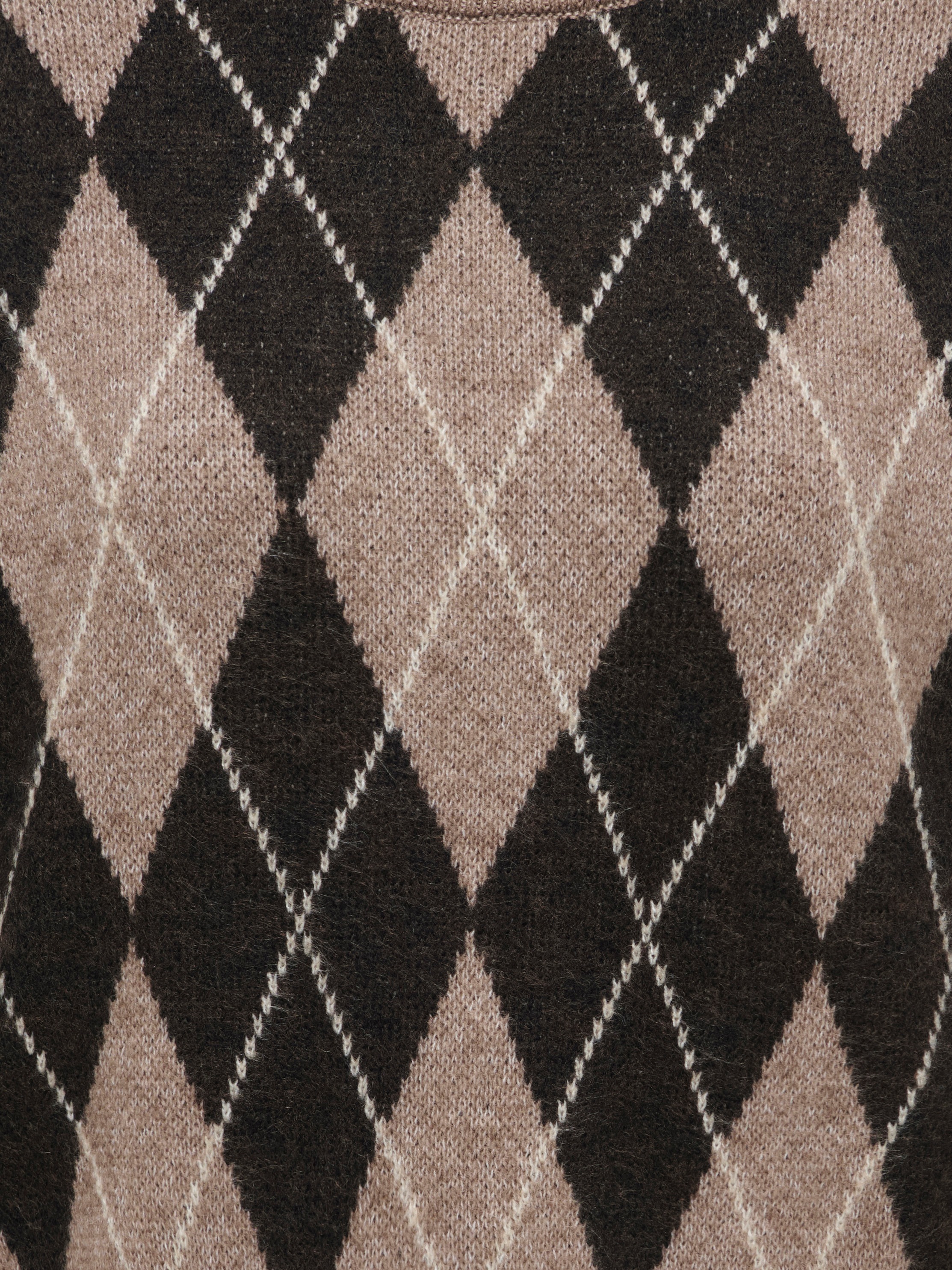 JDY Pull en tricot »JDYBIANKA L/S ARGYLE PULLOVER KNT NOOS« mélange de matériaux, coupe régulière