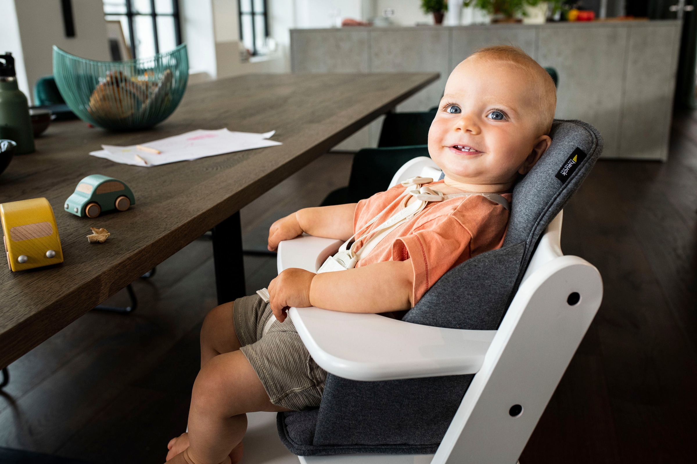 Hauck Sitzverkleinerer »Alpha Cosy Comfort, stretch grey« für den ALPHA+ Holzhochstuhl