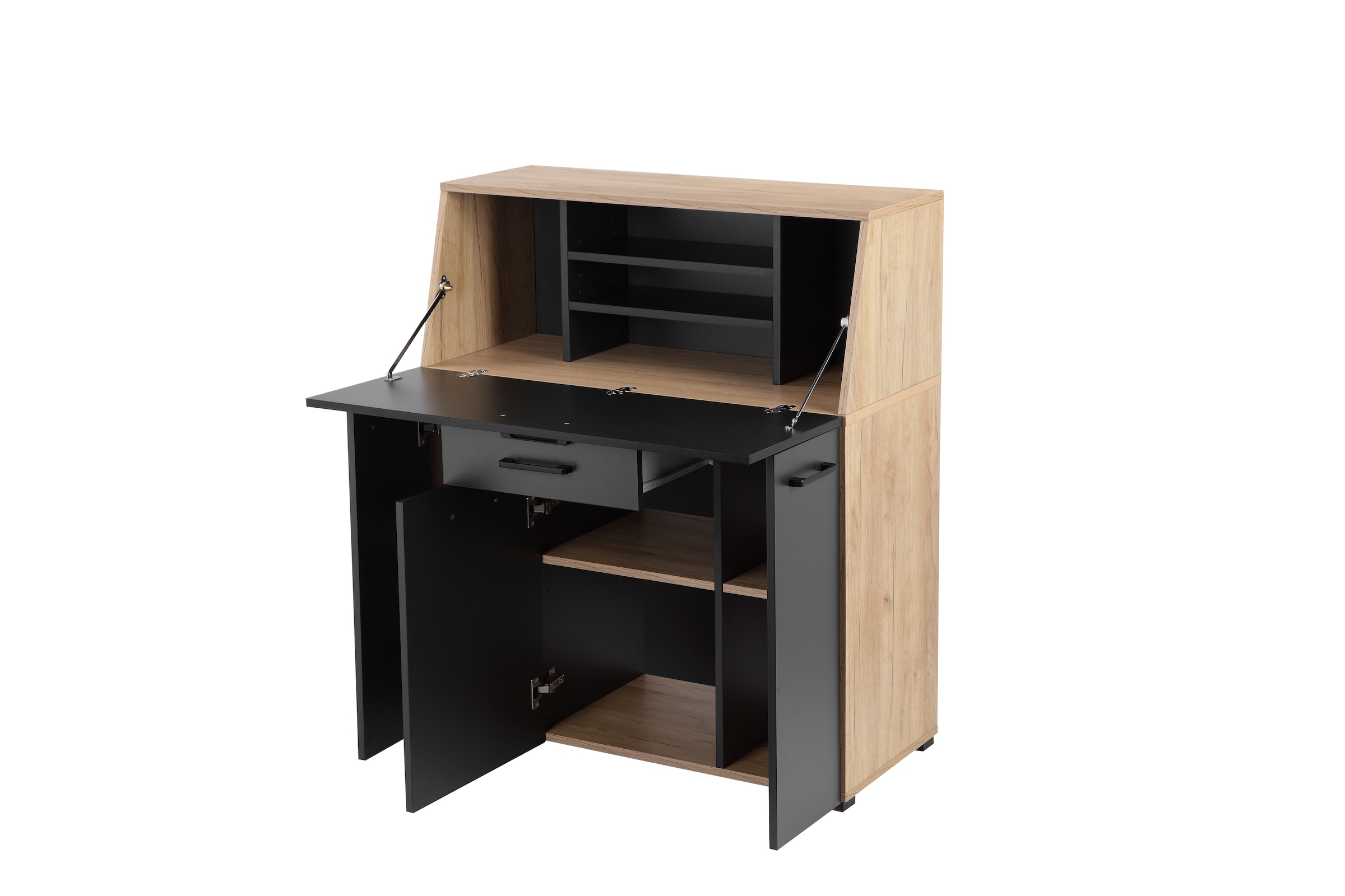 GOODproduct Secrétaire »Moid, Home-Office-Schreibtisch,« viele Stauraummöglichkeiten, kompaktes & modernes Design, B. 88,5 cm