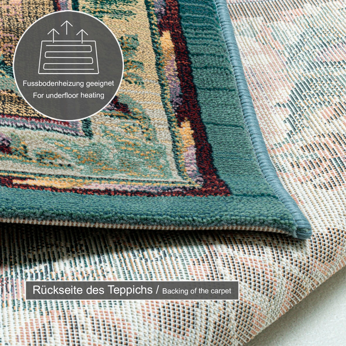 THEKO Teppich »Gabiro 72« rechteckig 10 mm Höhe Orient-Optik, Vintage Design, ideal im Wohnzimmer & Schlafzimmer