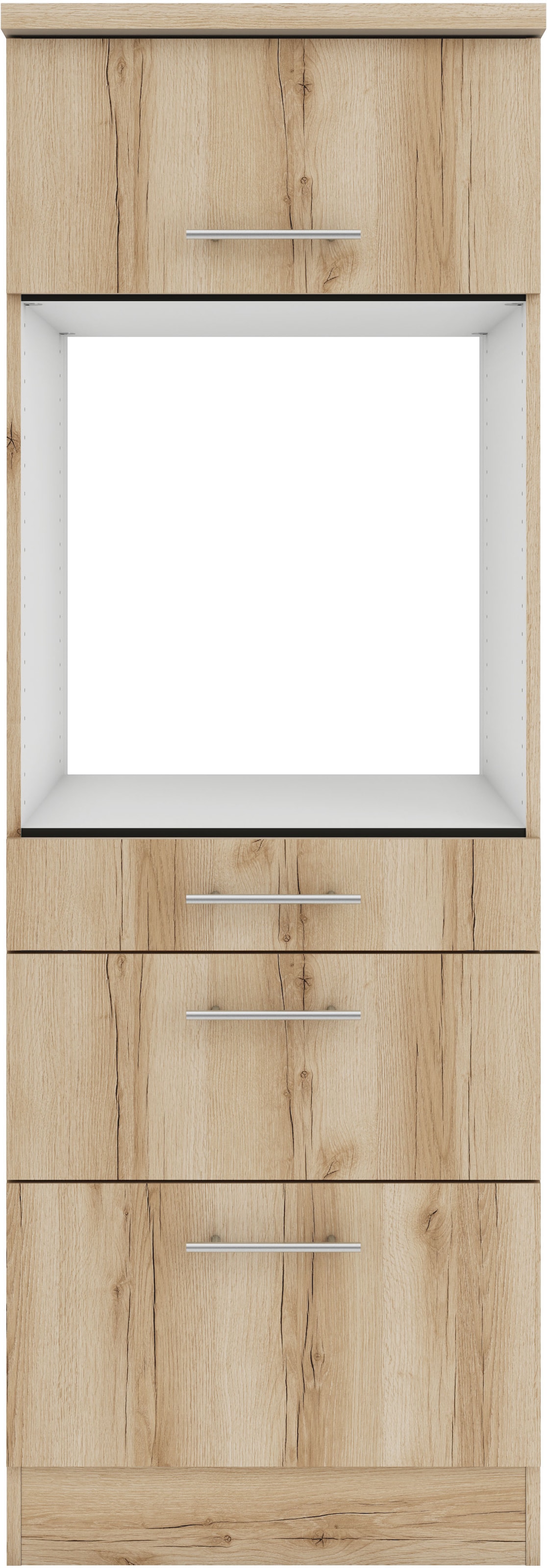 OPTIFIT Armoire d'encastrement pour four »Bella« largeur 60 cm, avec 3 tiroirs et 1 abattant