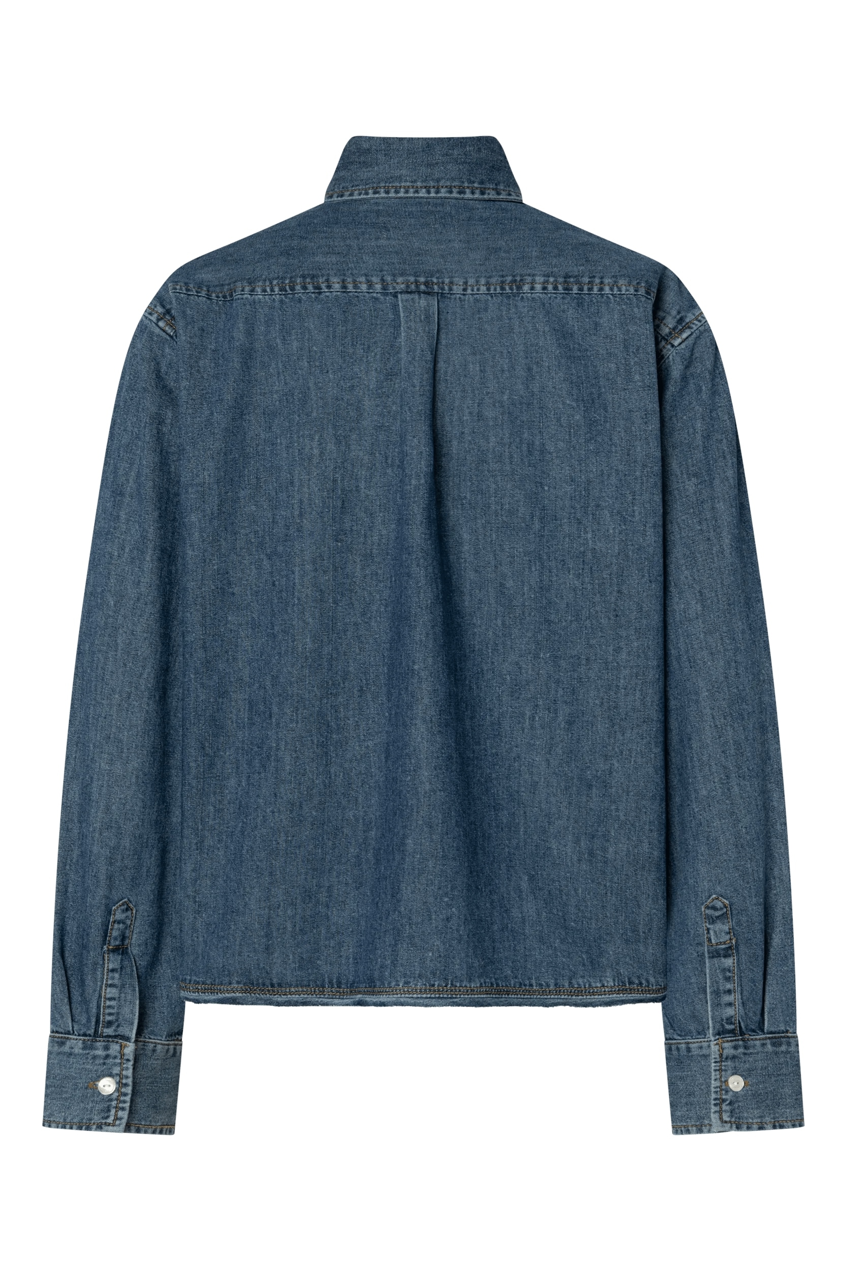 JOOP! Blouse en jean »Ude« coupe régulière avec col chemise et pli au dos,