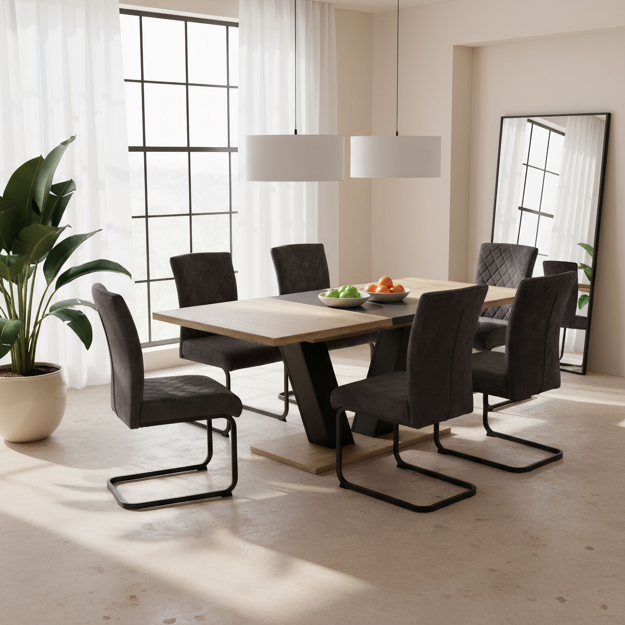 GOODproduct Chaise cantilever »LINA« (Set) 2 cuisKomfortsitz mit Federkern