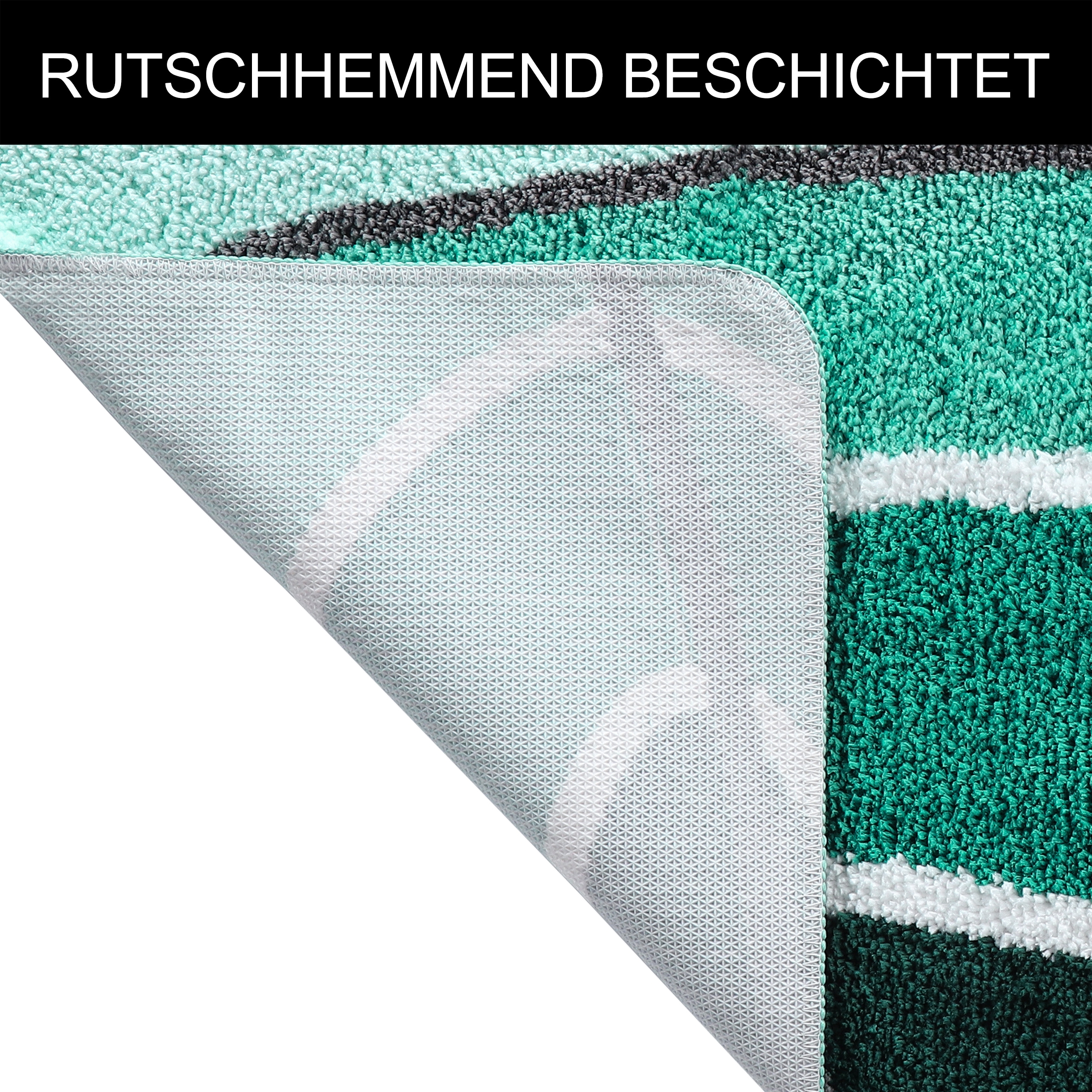 GOODproduct Badematte »Juna mit Muster, Badvorleger, Badezimmer Teppich, Duschvorleger« Höhe 20 mm rutschhemmend beschichtet strapazierfähig besonders weich, Design, Badematten, Badteppich