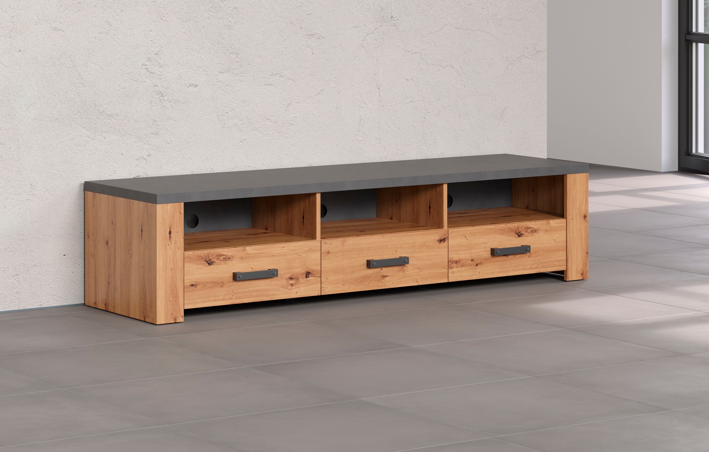 Home affaire Tableau TV »Ambres« 1 cuis tlg. TV-Board, 3 Schubkasten, 3 Fächer, Soft-Close - (B/T/H) 180/50/43 cm