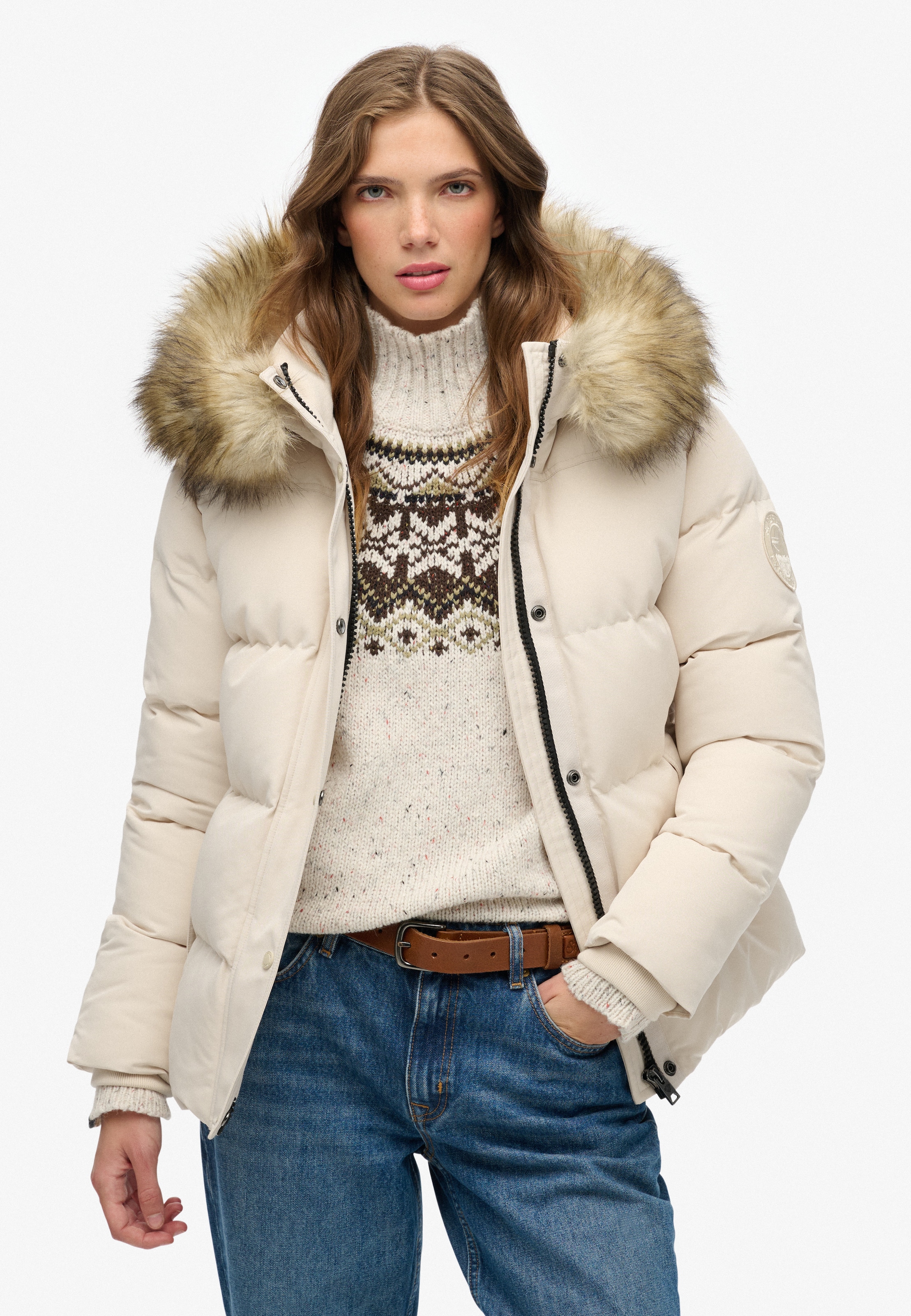 Superdry Veste matelassée »EVEREST 5 BAFFLE PUFFER JKT« mit Kapuze Kunstfaser, relaxed fit