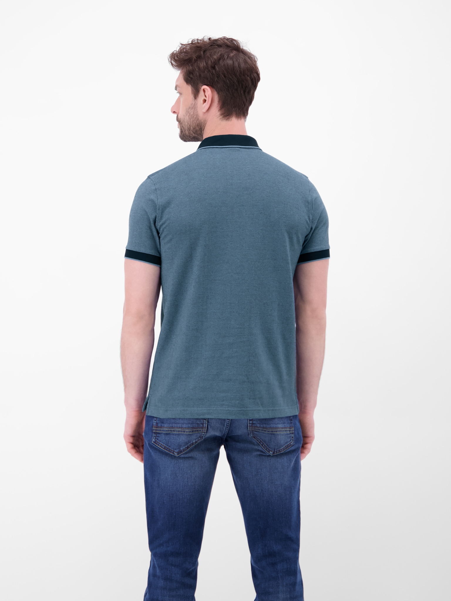 LERROS Polo Kurzarm mit Logostickerei und abgesetzten Ärmeln und Kragen