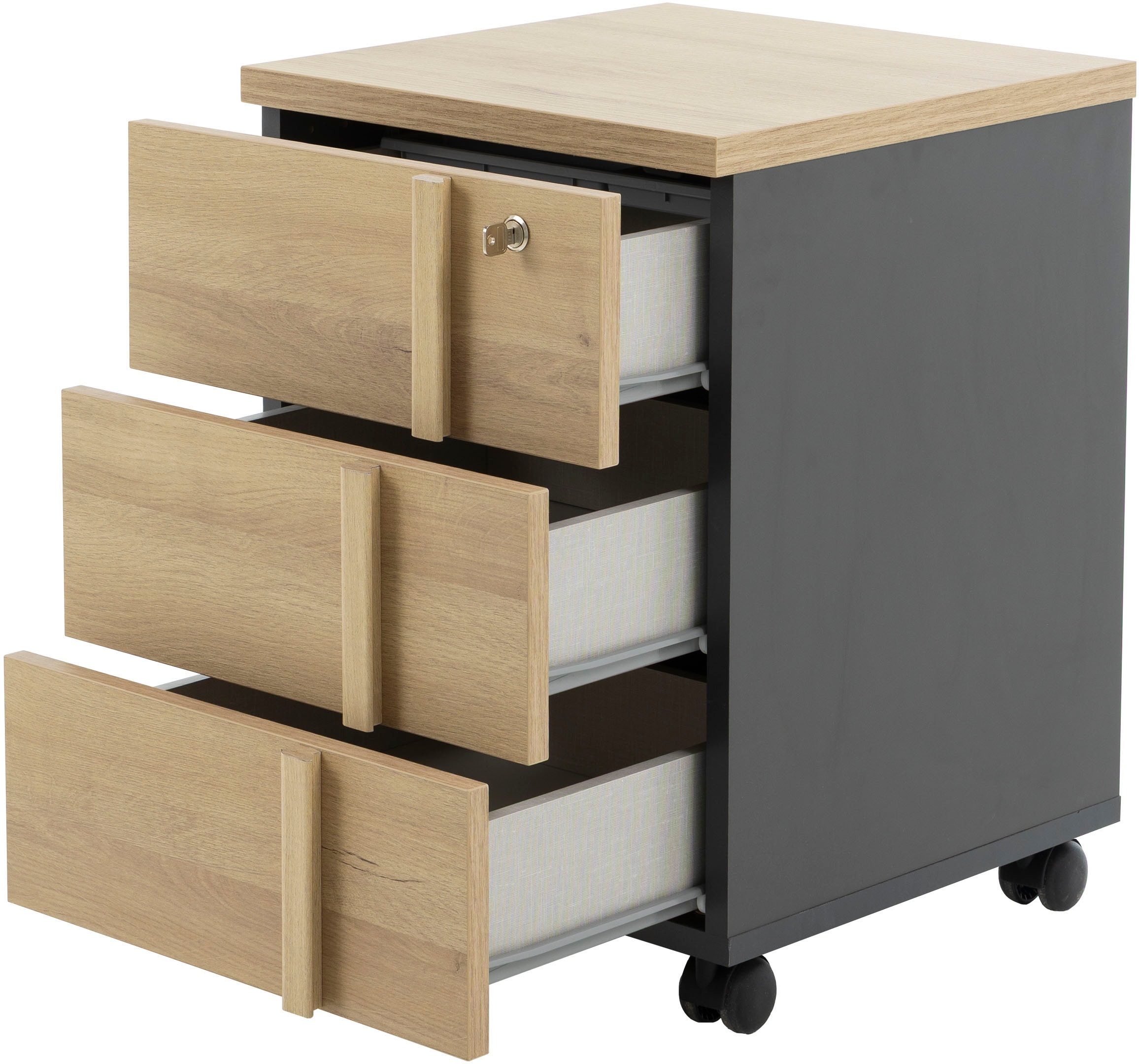 Gami Rollladenschrank »ITALIC« Funktional und mobil – passt perfekt unter Ihren Schreibtisch