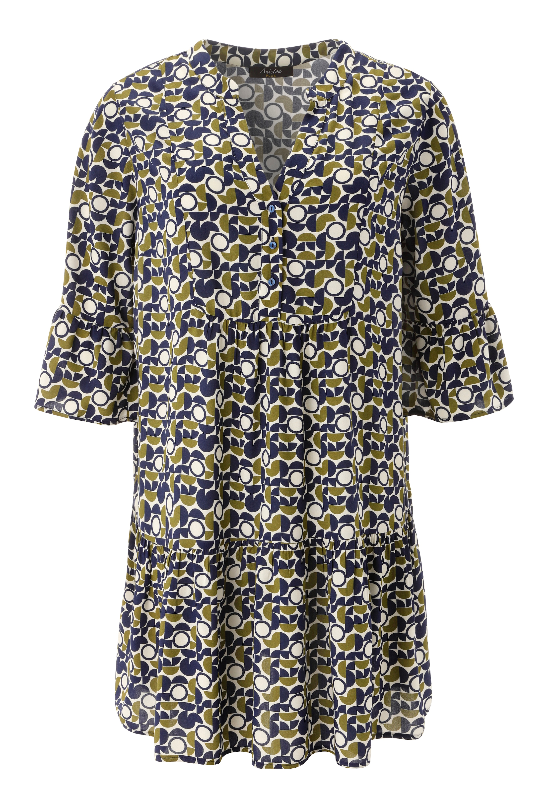 Aniston PLUS Robe d'été mit modernem Punkte-Druck