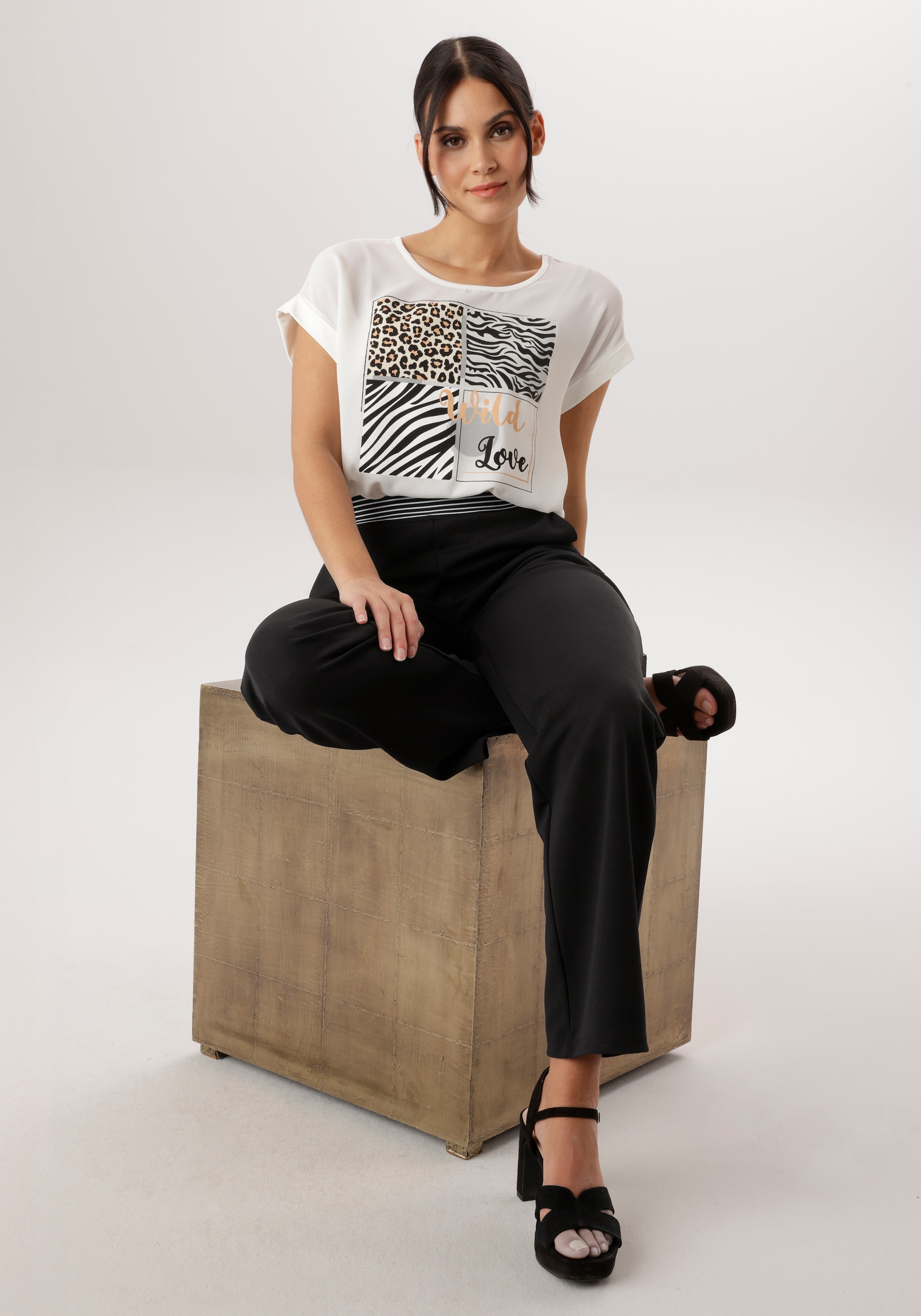 Aniston SELECTED Pantalon à enfiler  mit gestreifen Rundum-Gummizug - NEUE KOLLEKTION