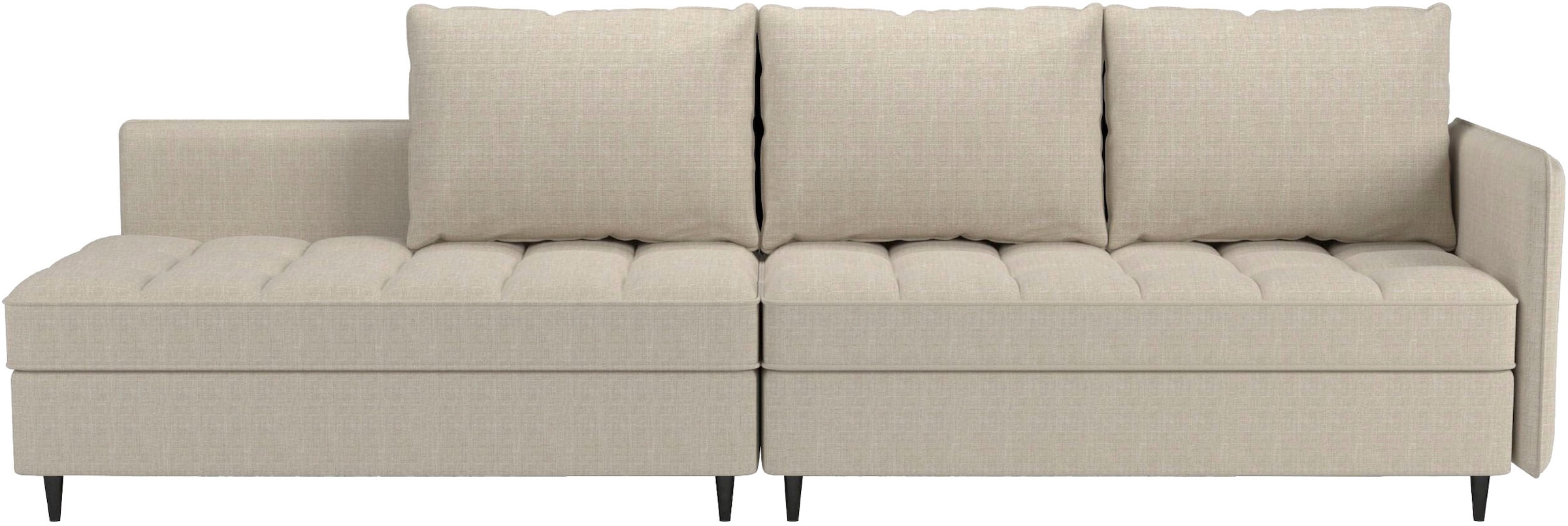 Dorel Home Canapé d'angle »LINDHUS, L-Form, verschiedene Stellvarianten, Schlaf-Liege« Modulsofa, Recamiere, grosser Bettkasten, Cord, Chenille