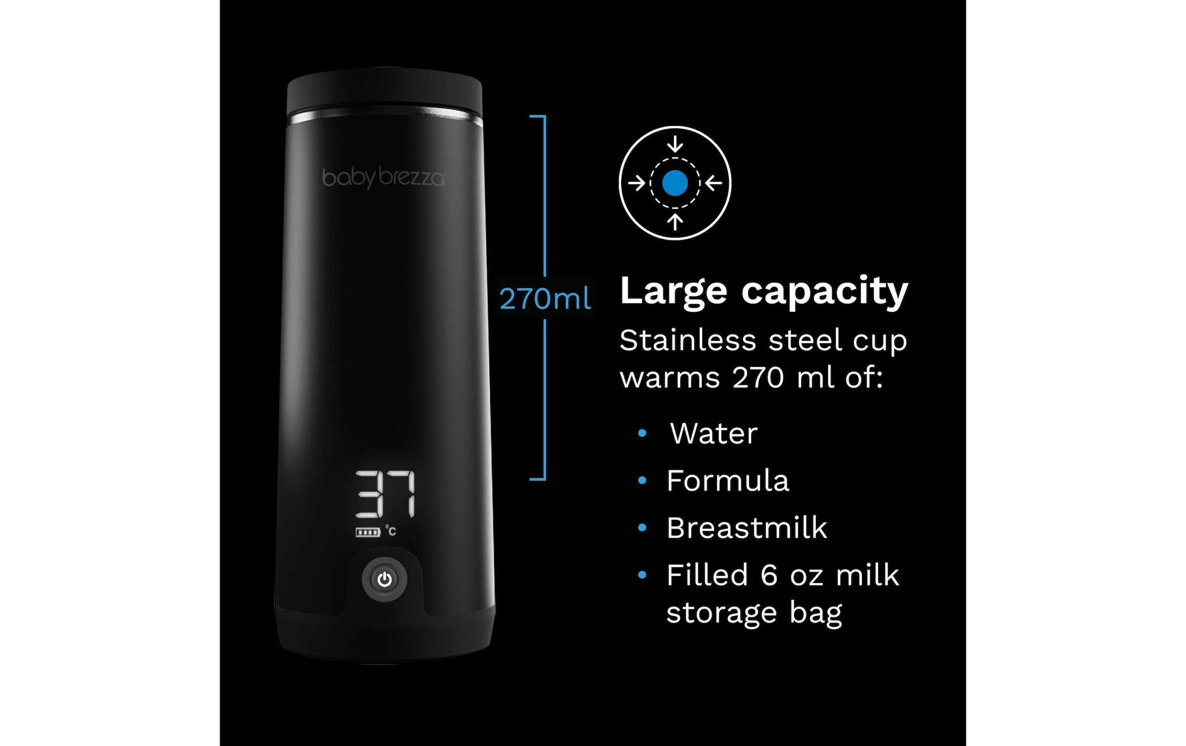   Babyflaschenwärmer »Baby Brezza Superfast Portable Bottle Warmer« Ein USB-A-Ladekabel ist im Lieferumfang enthalten.,  Tragbarer Flaschenwärmer für Muttermilch oder Milchnahrung
