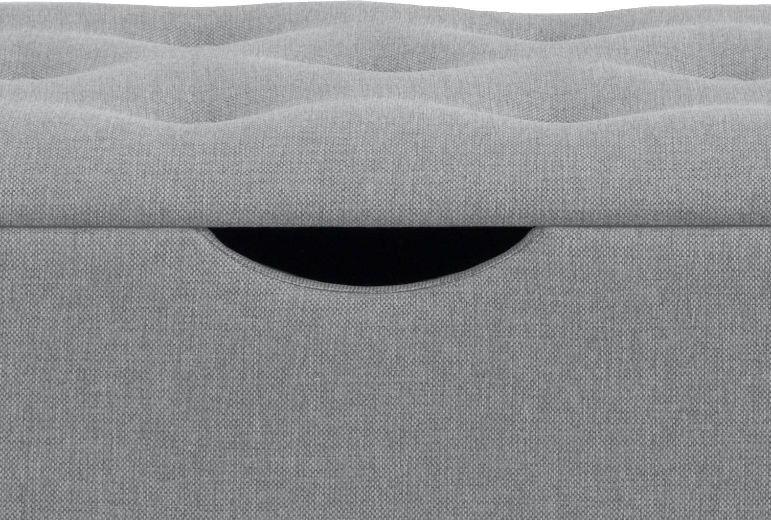 PLACES OF STYLE Hockerbank »Knobbed« Hockerbank mit Stauraum, Breite 120 cm und 160 cm