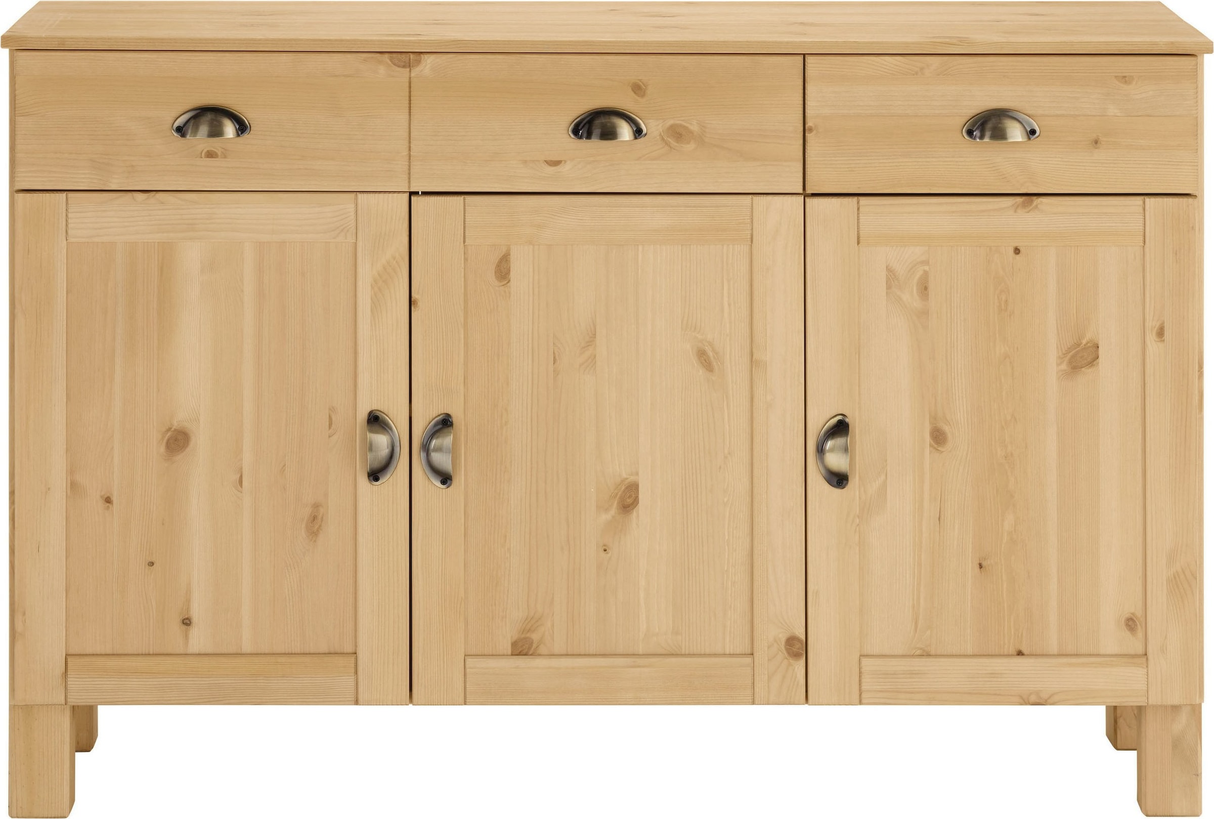 Home affaire Armoire basse »Oslo« 125 cm de large, 38 cm de profondeur, en buffet, 3 portes, 2 tiroirs