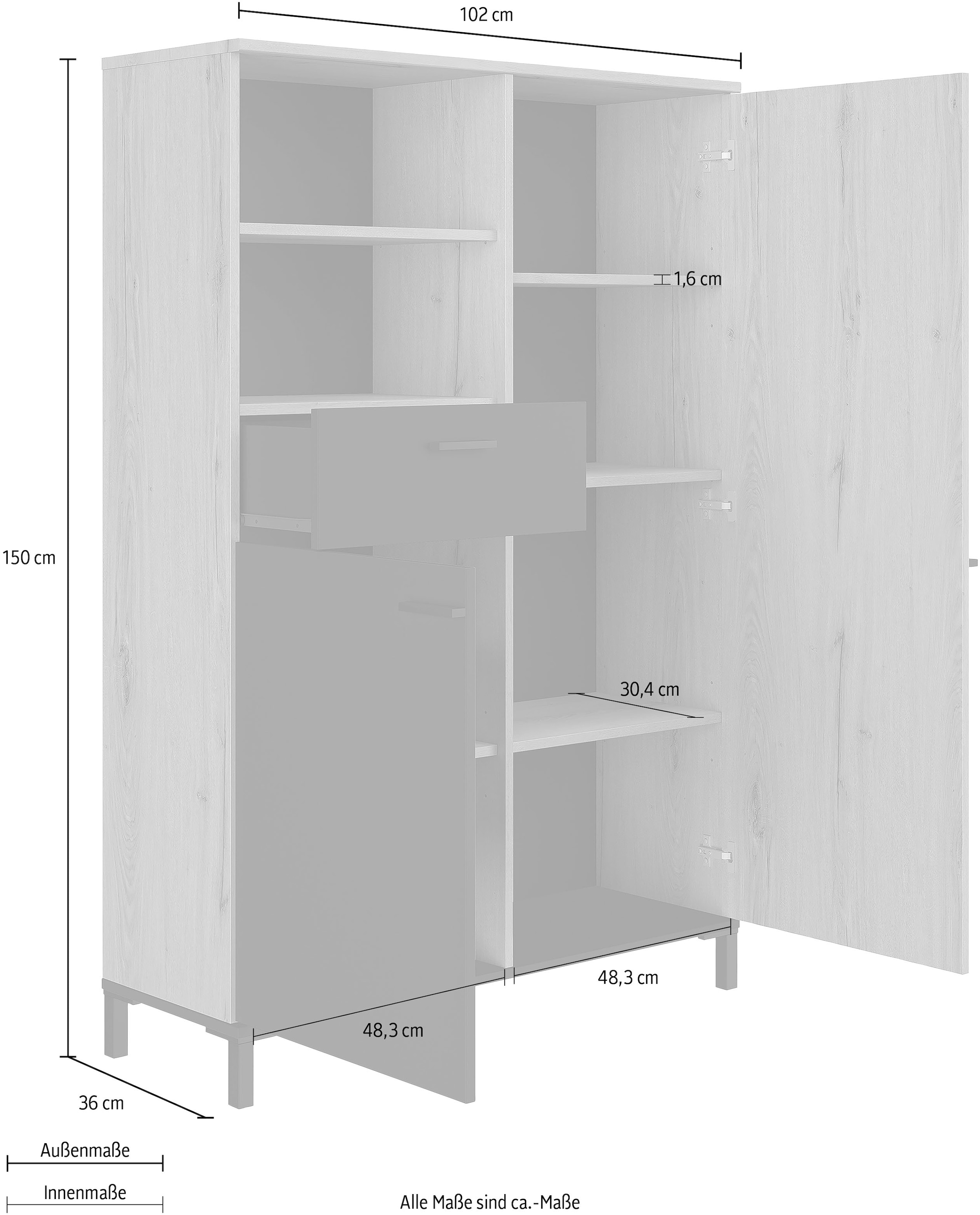 Gami Highboard »Trust« mit einer Schublade
