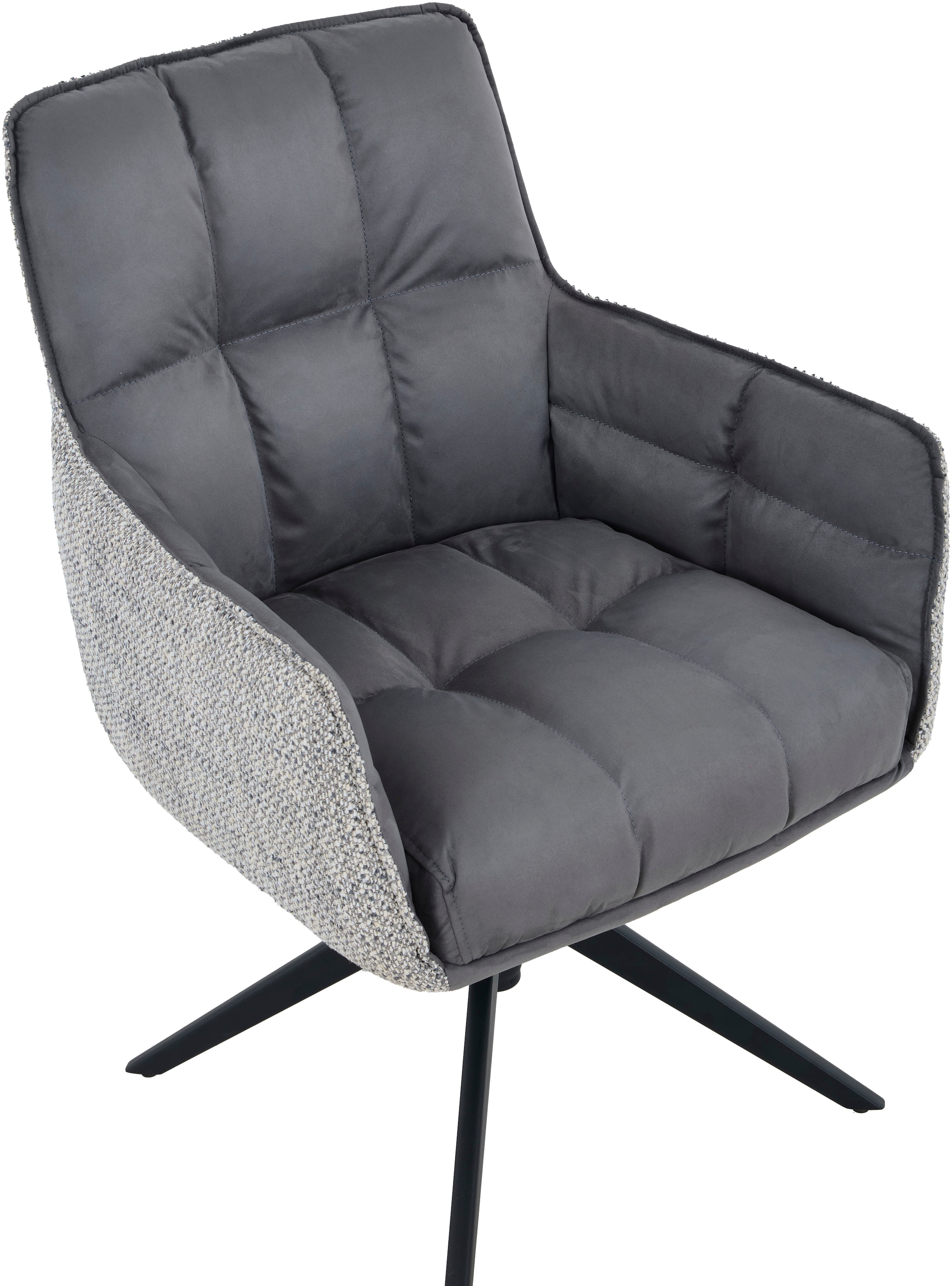 HELA Chaise pivotante »POMBA« () 1 cuispivotant à 360°, réglable en hauteur, suspension à ressort, accoudoirs, supporte 140kg