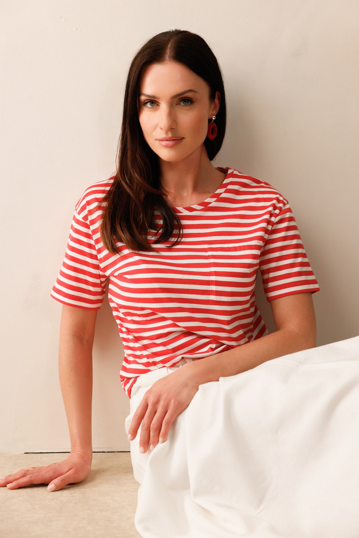 Monari T-Shirt »Shirt Basic Pima Ringel« Regular fit mit Streifenmuster