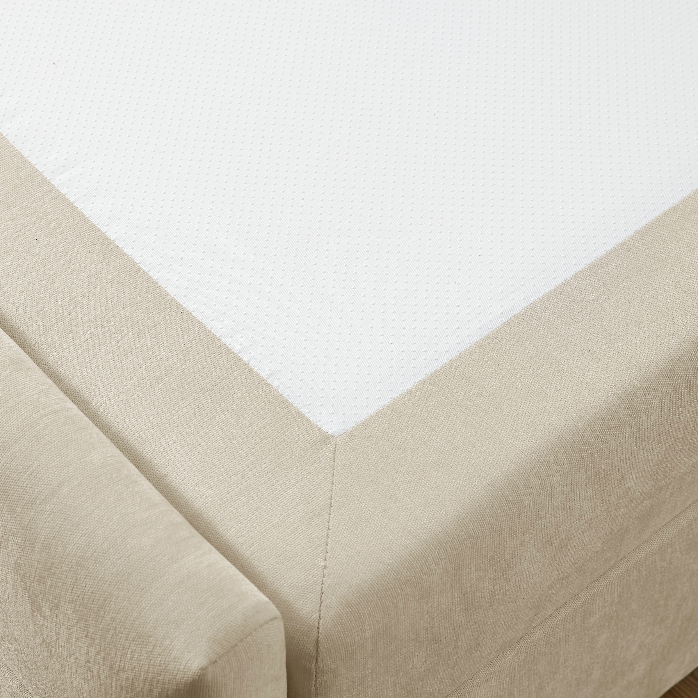 GOODproduct Lit de boxe »LILIENNE, Polsterbett mit Bettkasten und Taschenfederkernmatratze H3« avec surmatelas en mousse froide, revêtement en chenille, 160x200 & 180x200 cm