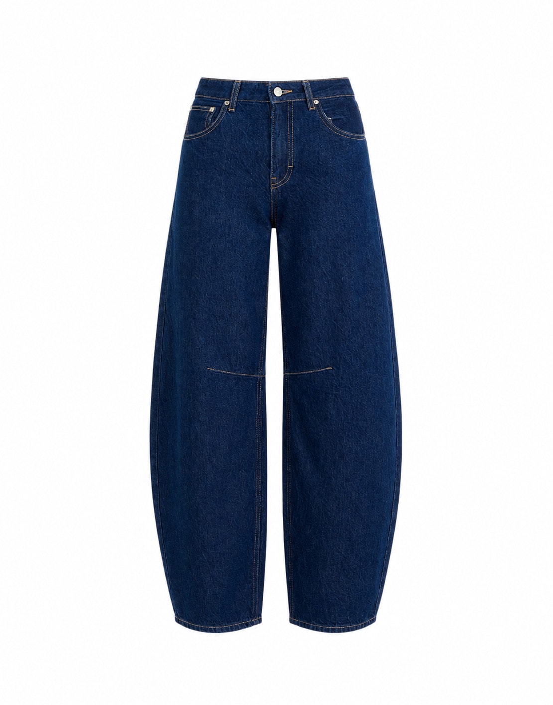 TOPSHOP Jeans large »TSBARREL HR DENIM JEANS DB NOOS« Coton, coupe barrel, taille haute