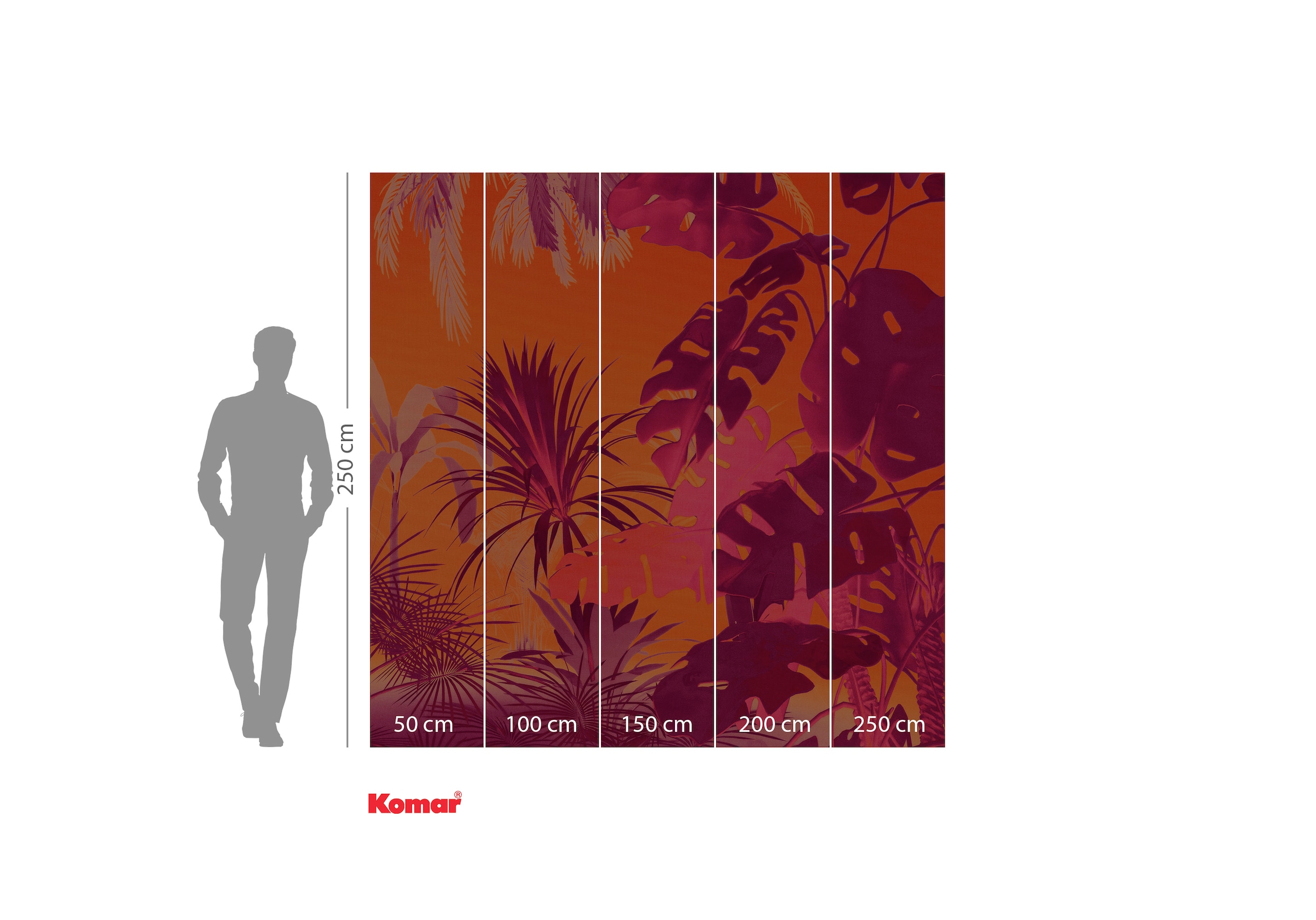 Komar Fototapete »Komar Vlies Fototapete - Funky Jungle - Grösse 250 x 250 cm« bedruckt glatt