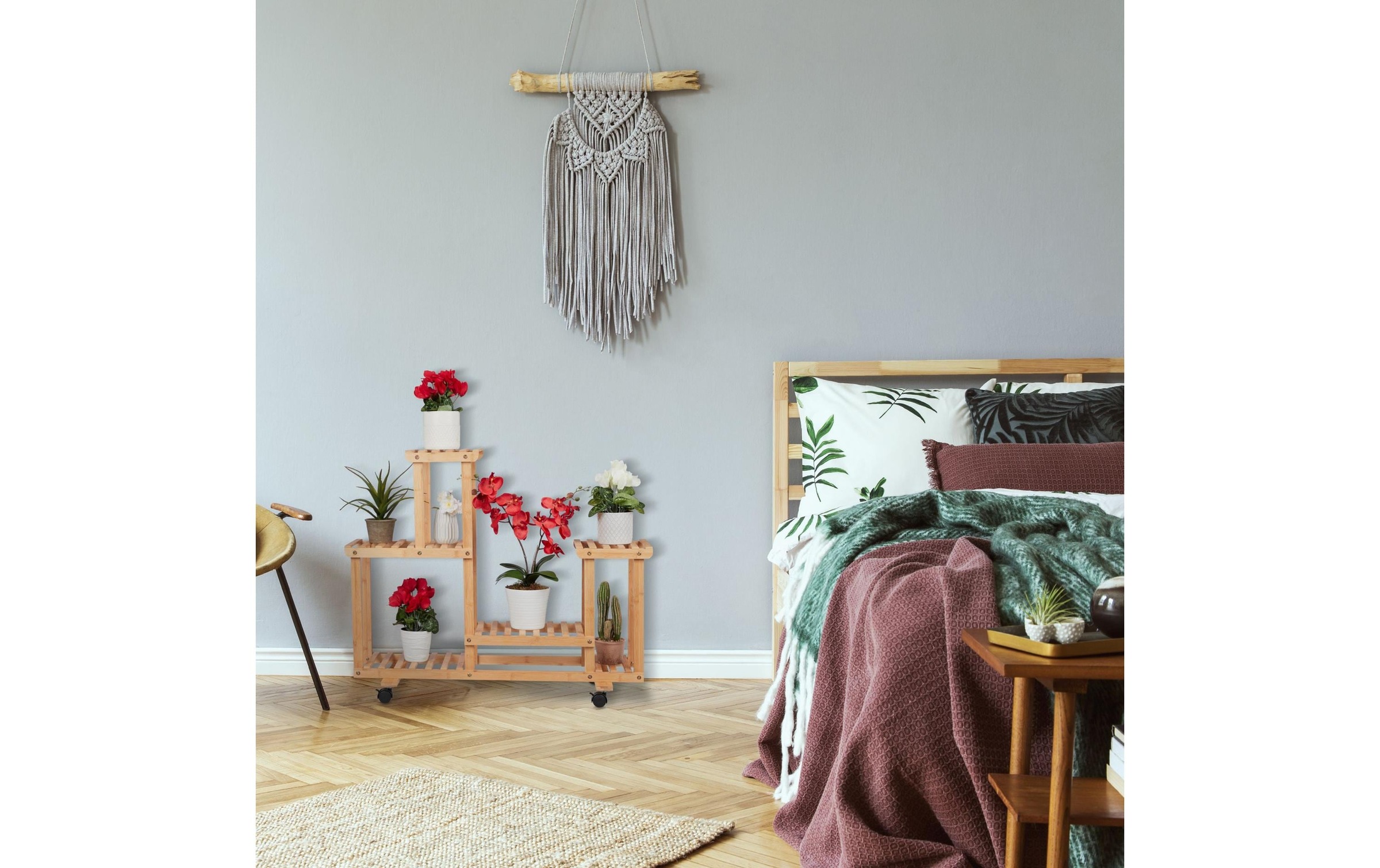 relaxdays Étagère multi-usages »Pflanzenständer mit 6 Ablagen«