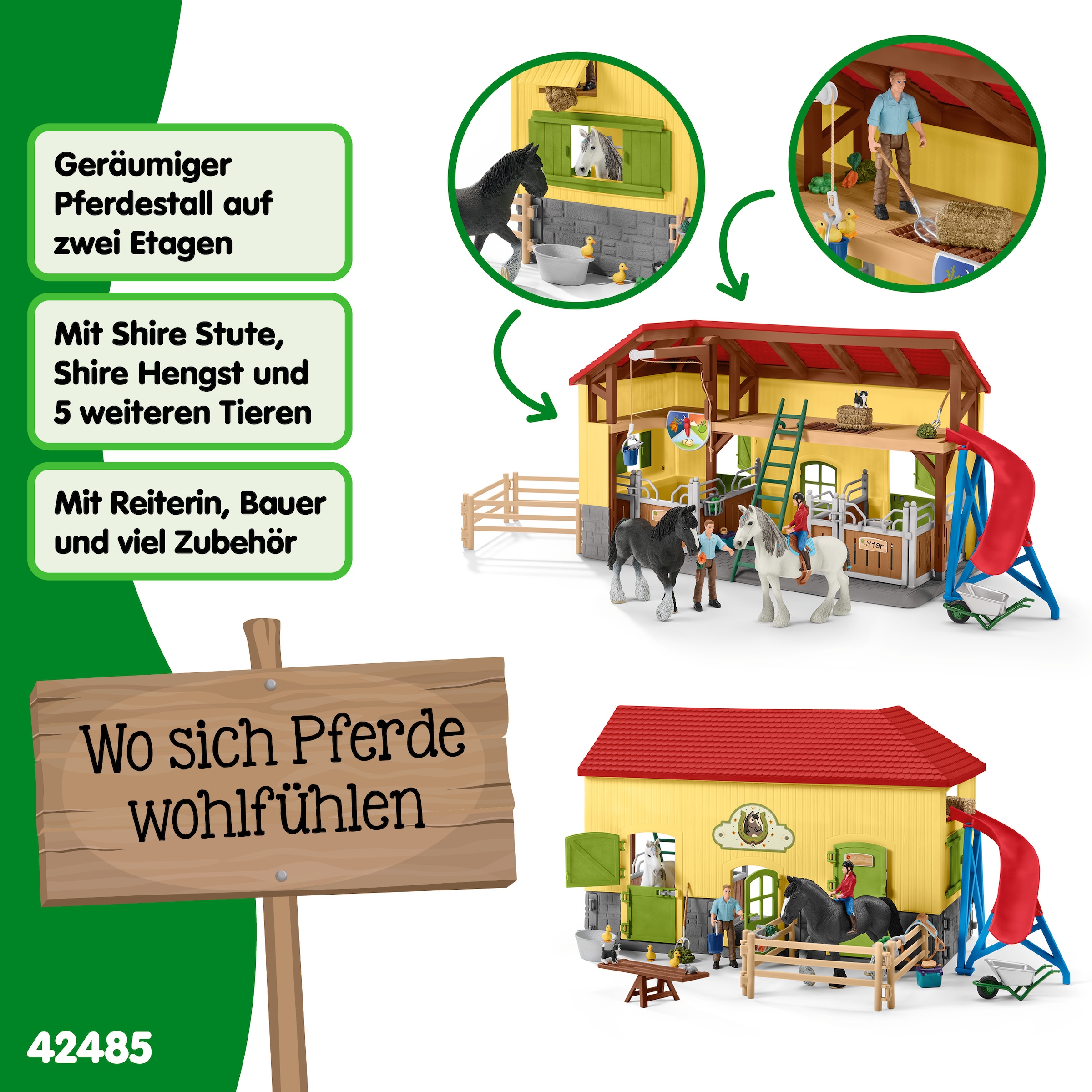 Schleich® Monde de jeu »FARM WORLD, Pferdestall (42485)«