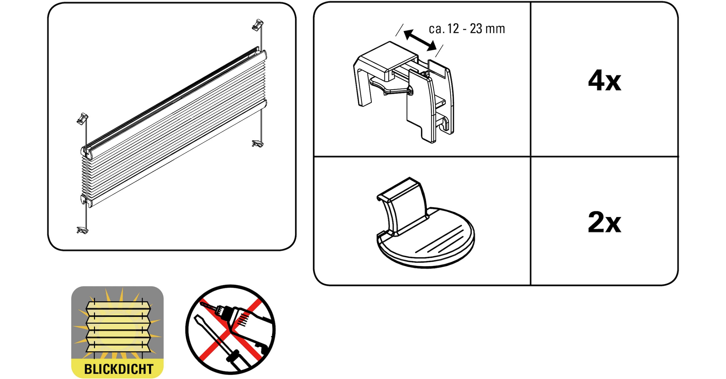 GARDINIA Plissee »Concept zum Klemmen Lissy« Lichtschutz ohne Bohren mit Pigmentdruck