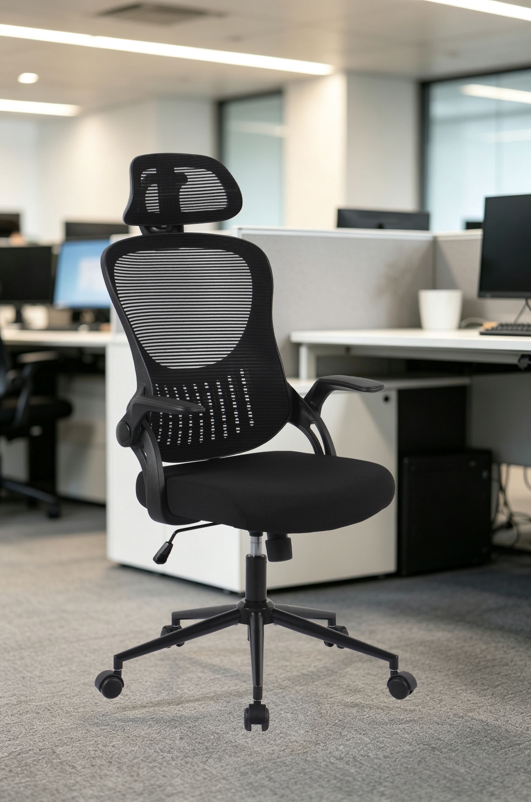 GOODproduct Chaise de bureau »Uvell« () Climat d'assise agréable, appui-tête réglable, compartiment au dossier