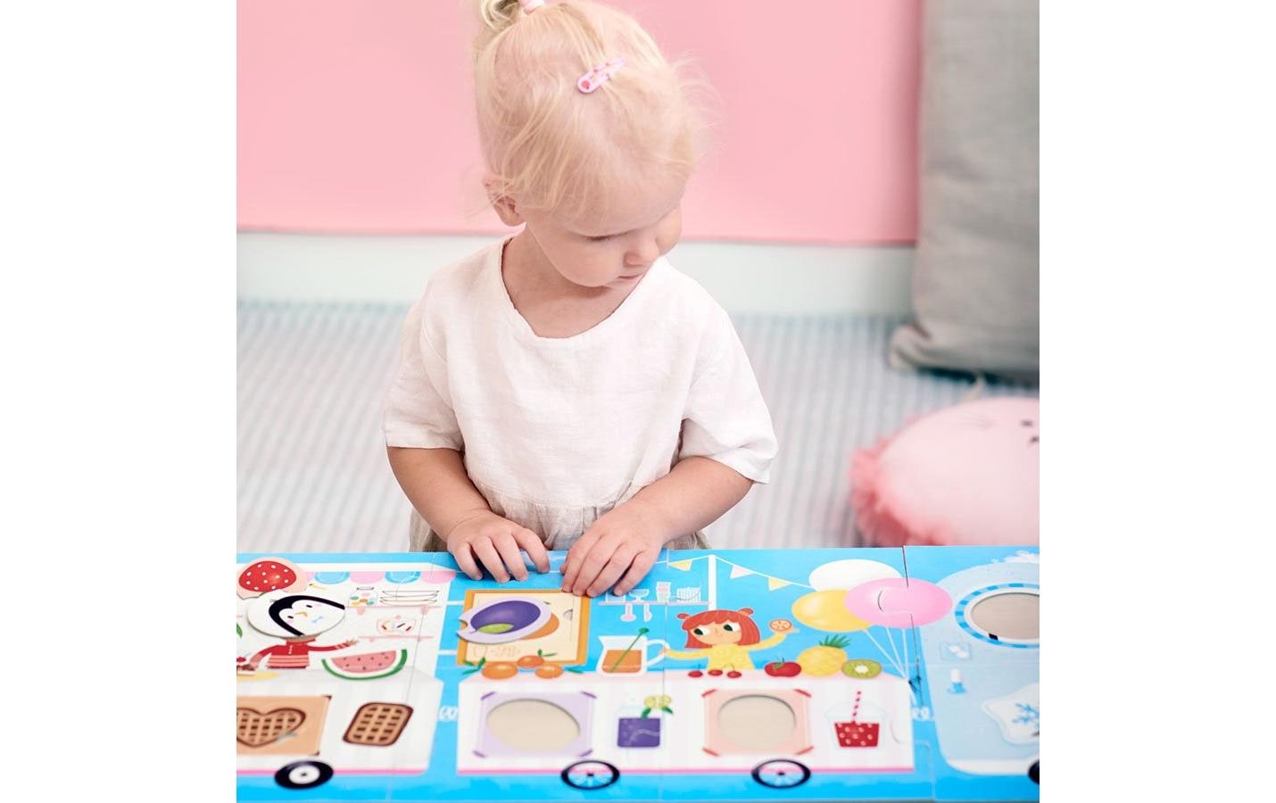   Puzzle »Banana Panda Make-A-Match Puzzle Food Truck XL Pappe 23 Teile« Multilingual