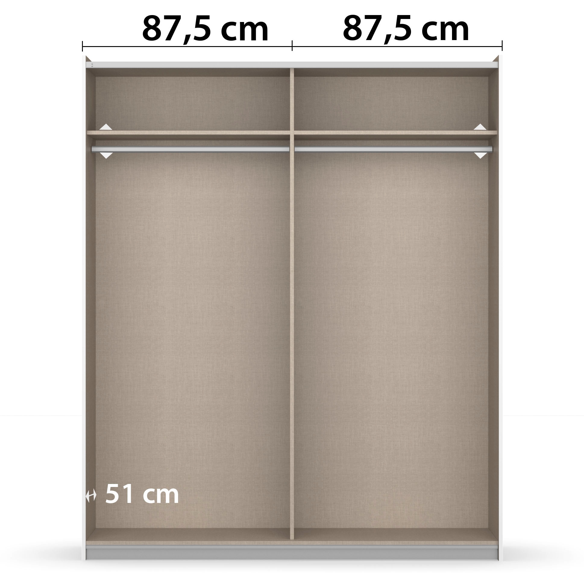 rauch Schwebetürenschrank »Kleiderschrank Drehtürenschrank Schrank Garderobe KRONACH TOPSELLER« mit Spiegel und viel Stauraum, Metallgriffleisten, MADE IN GERMANY