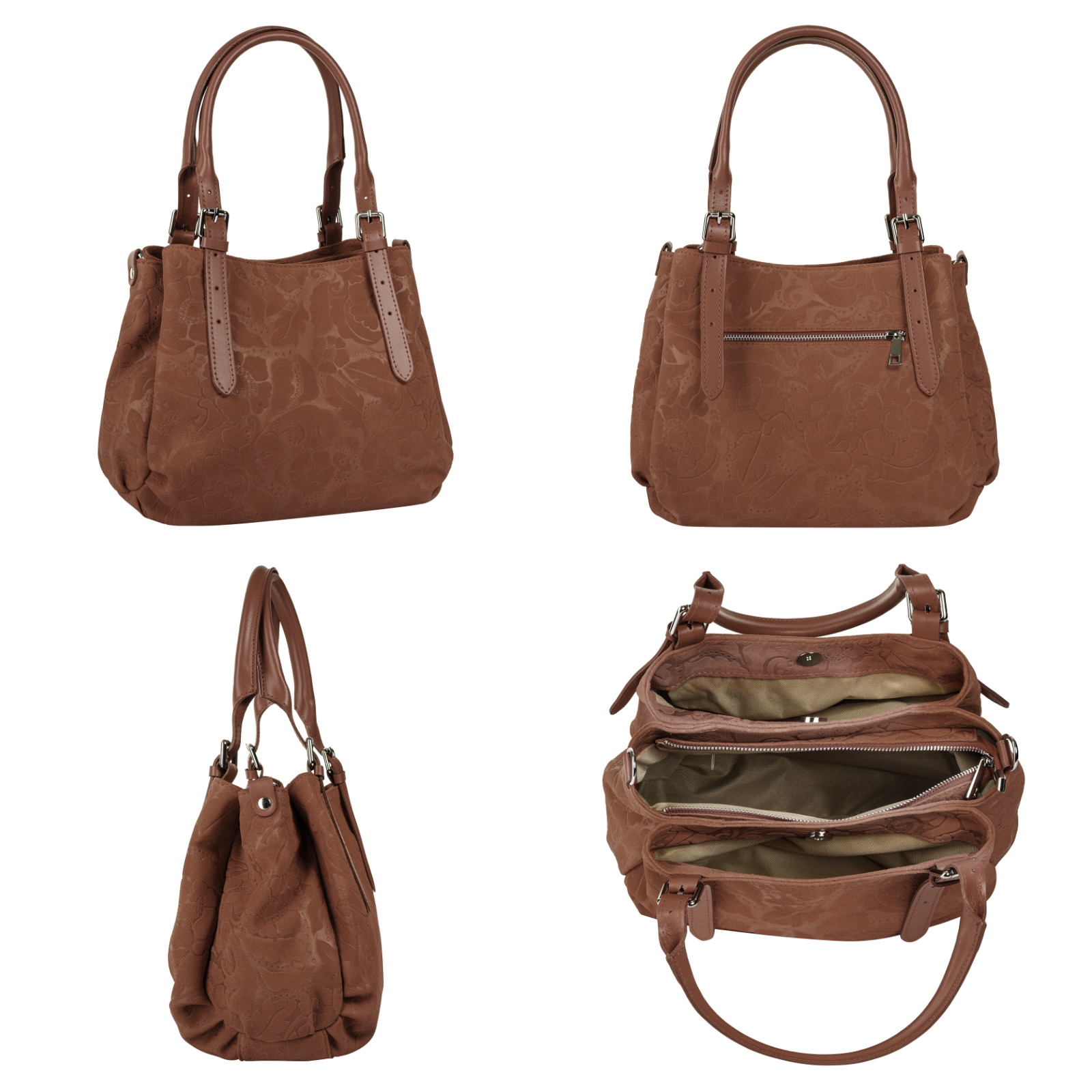 Samantha Look Sac à bandoulière echt Leder, Made in Italy