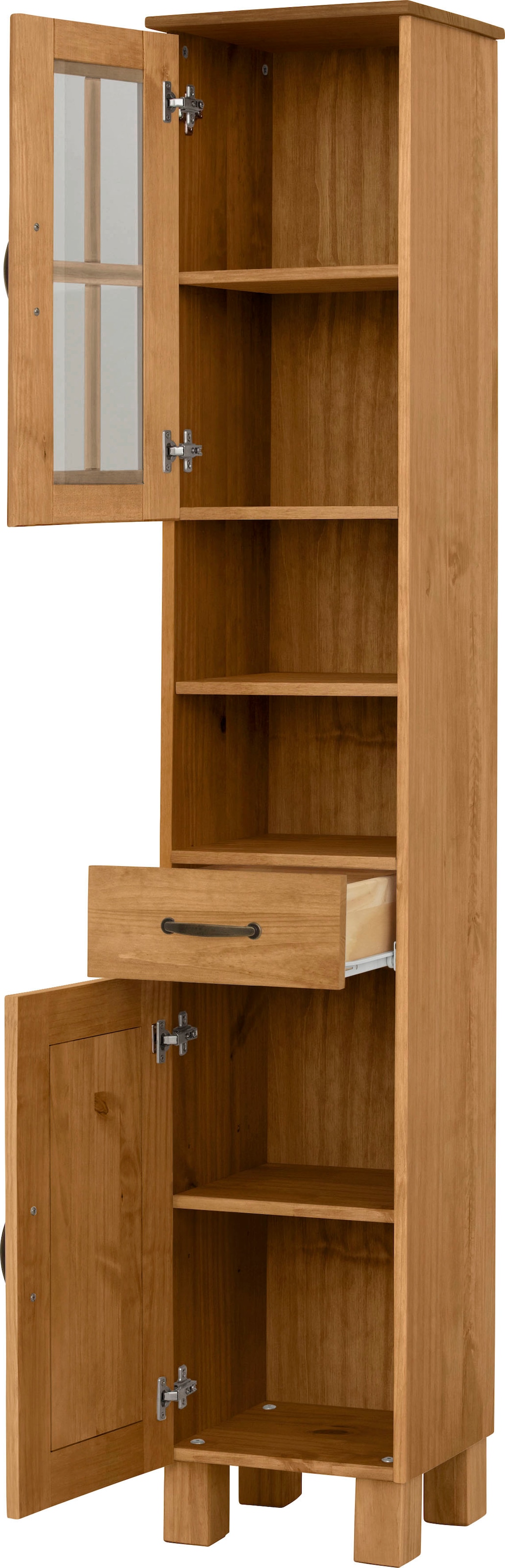 Home affaire Armoire haute »Rodby« Bois massif certifié FSC®, largeur 33 cm, hauteur 180 cm
