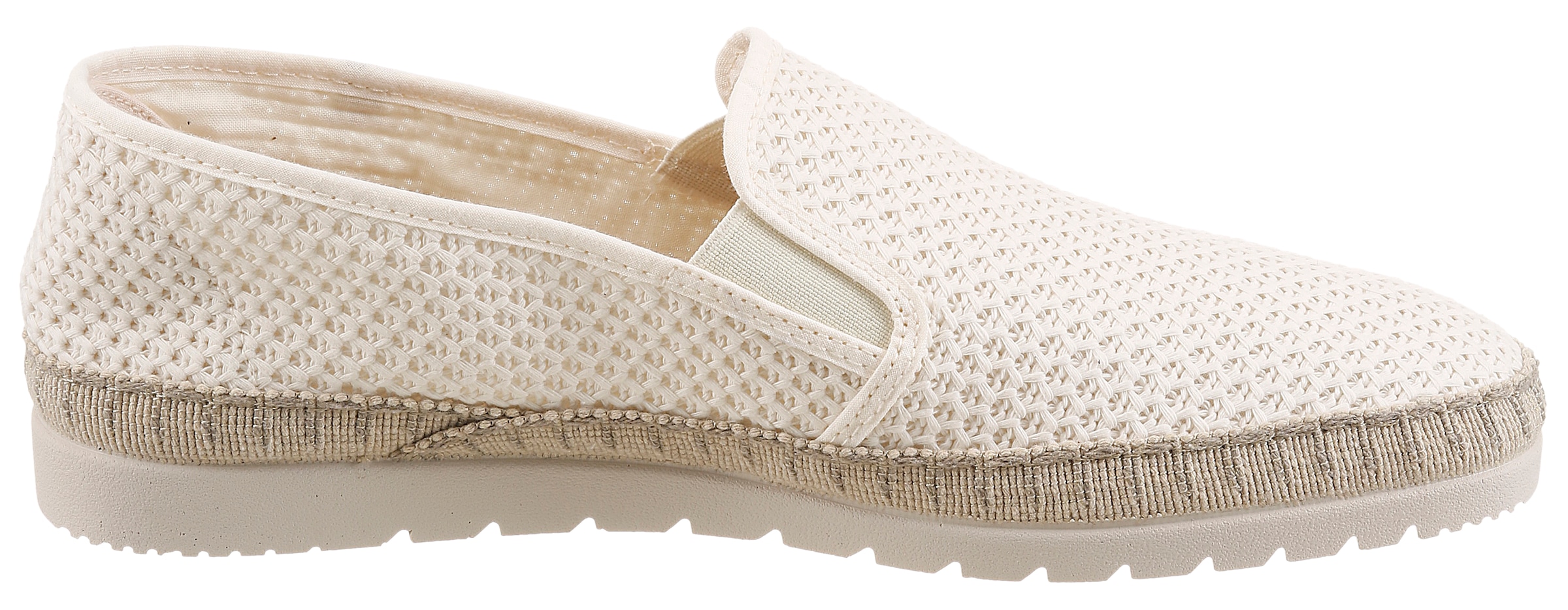 VERBENAS Slipper »BORIS BUZZBEE«  Espadrille, Urlaubsschuh, Flat, Schlupfschuh mit Stretcheinsätze