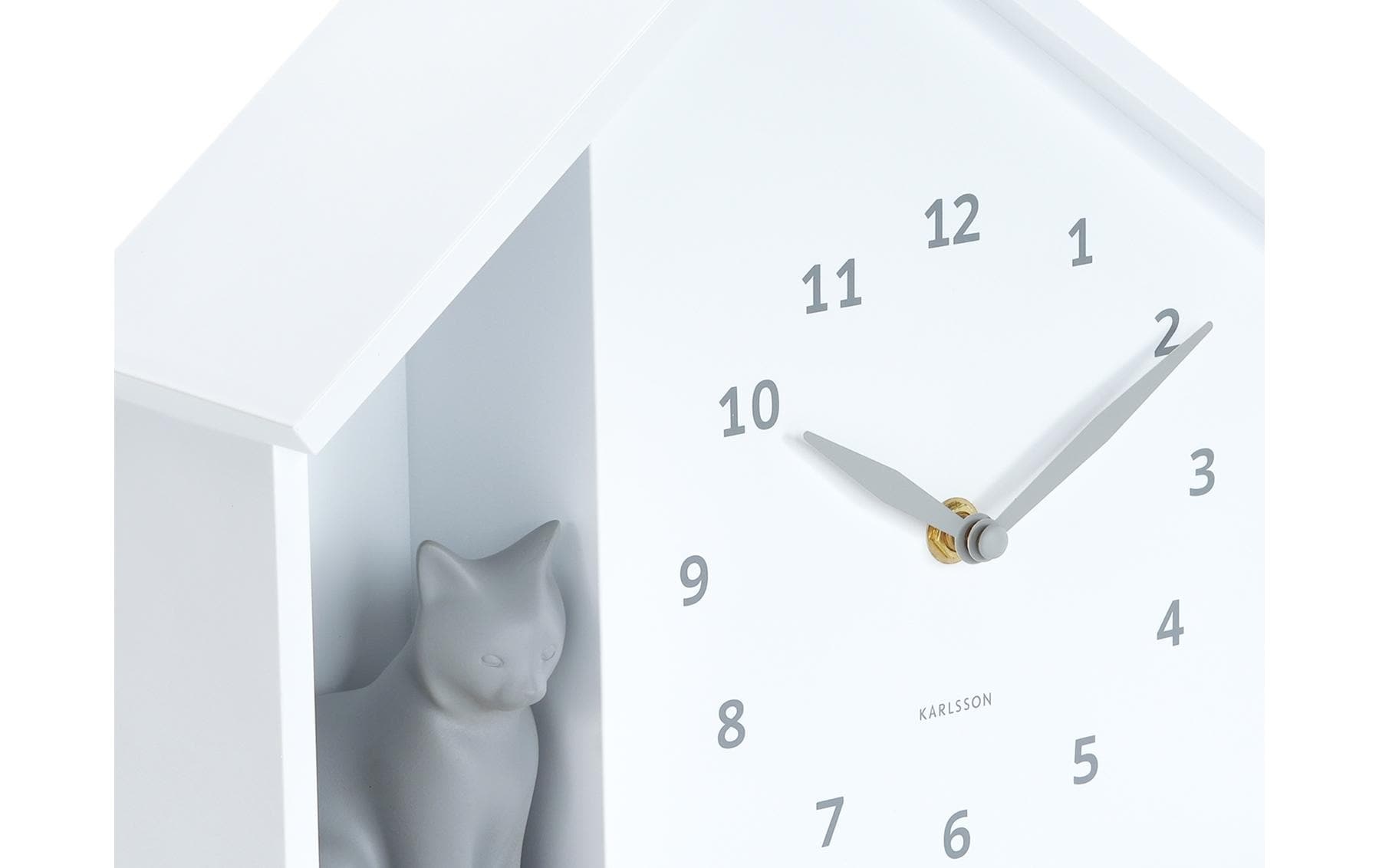 Karlsson Horloge murale »Sitting Cat White«
