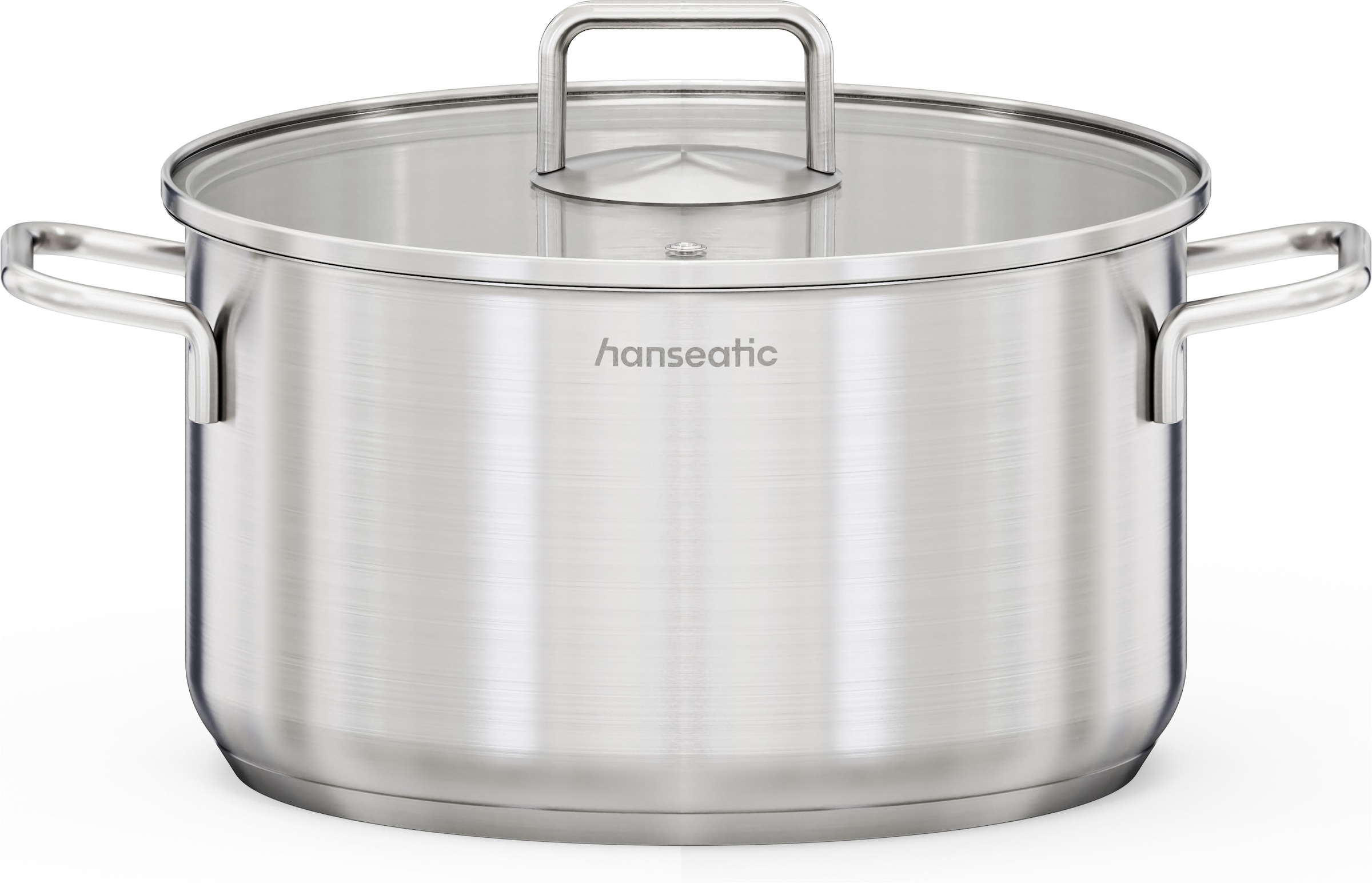 Hanseatic Topf-Set »BASIC« Set, Stielkasserolle 16 cm, Kochtopf 2x16/2x20/1x24 cm, 11 tlg. Edelstahl 18/10