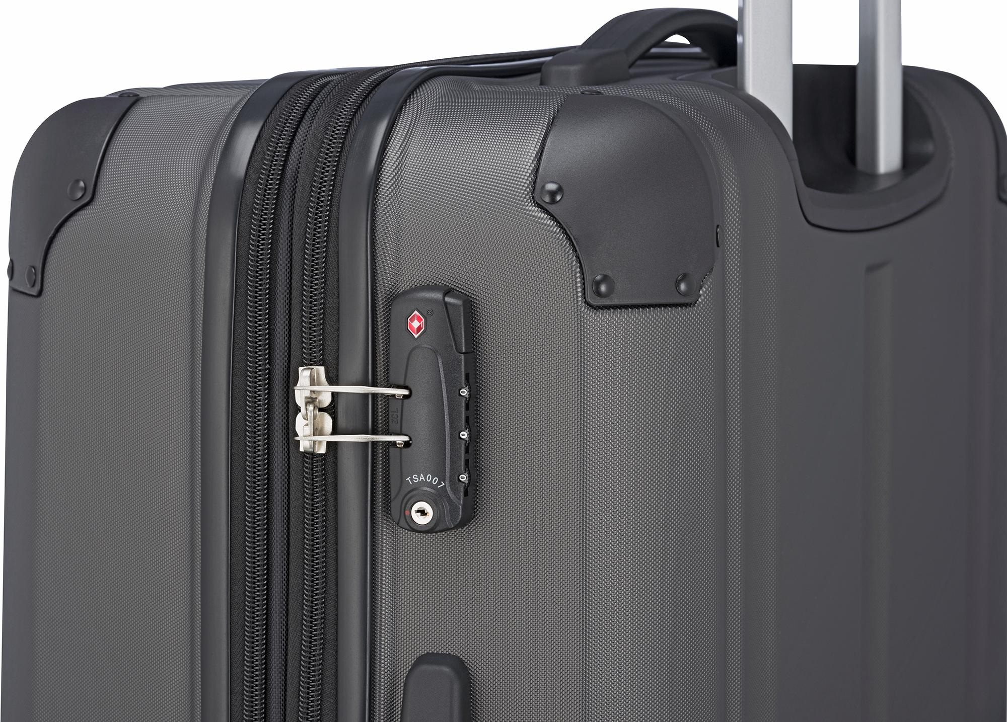 travelite Hartschalen-Trolley »CITY Reisekoffer Hartschale« 40 l 4 Rollen mit TSA-Schloss, robustes ABS Reisegepäck