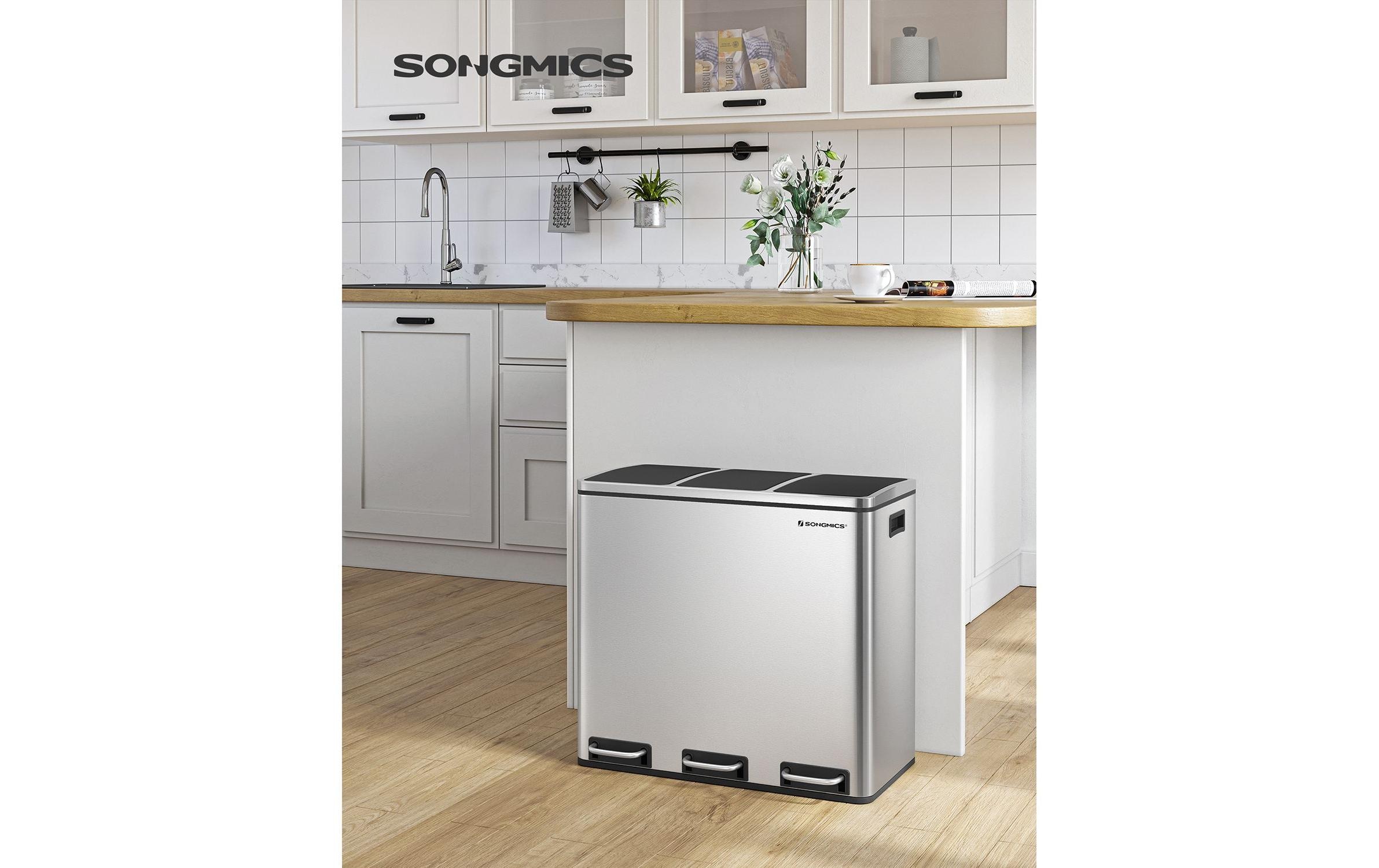 SONGMICS Mülleimer »3 x 18 l« 3 Behälter