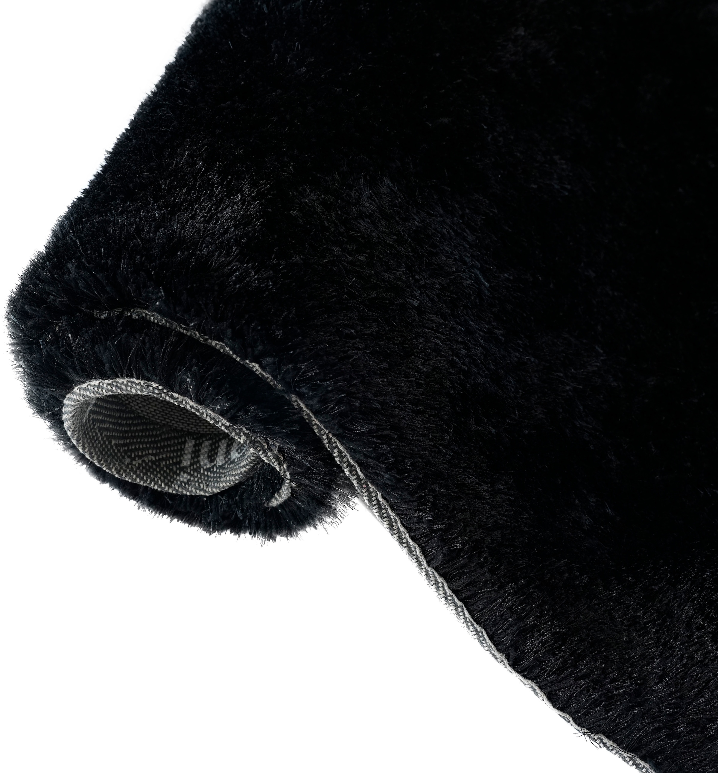 Bruno Banani Hochflor-Teppich »Dana Bean shape, besondere Form, weich, Mikrofaser Teppiche« U-förmig 30 mm Höhe organische Form, uni, Wohnzimmer, Schlafzimmer, Esszimmer