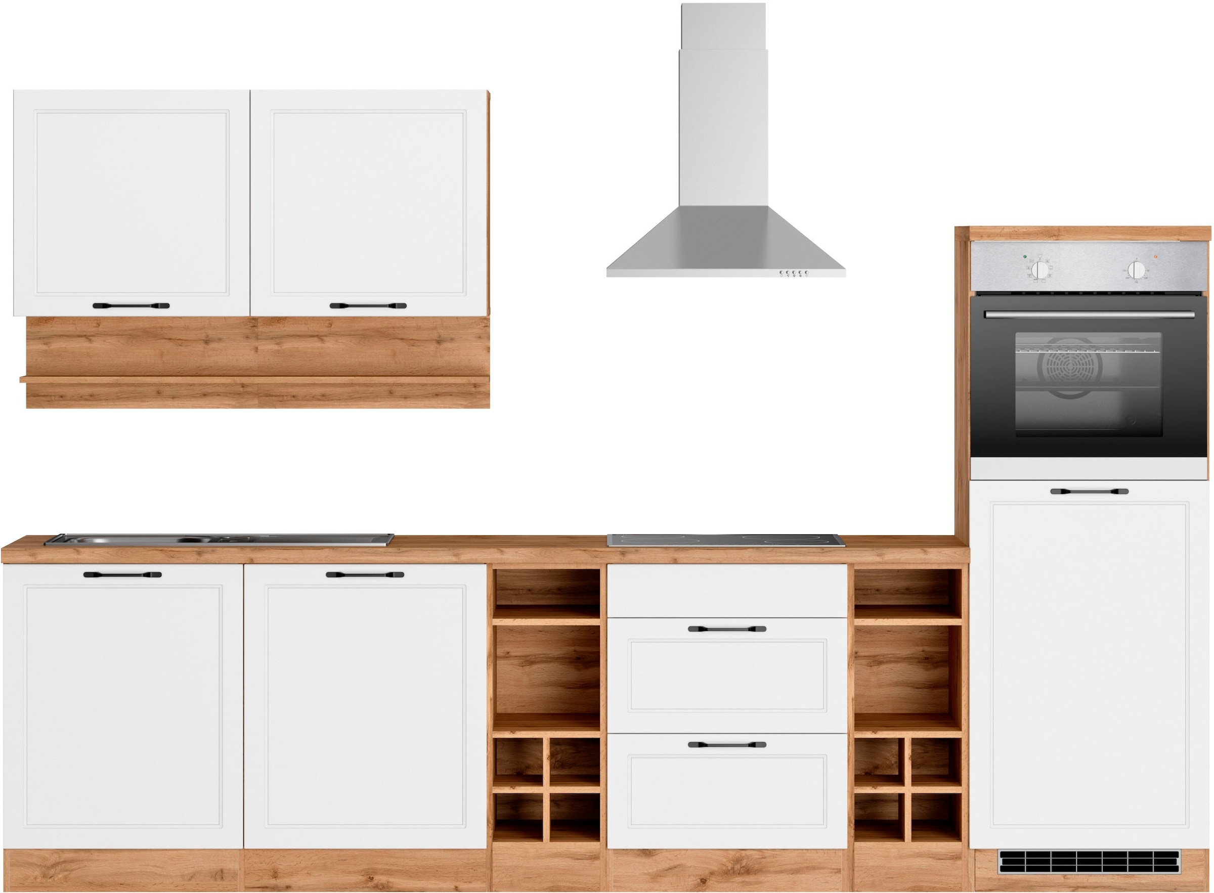 KOCHSTATION Kitchenette »KS-Lana« largeur 300 cm, avec ou sans appareils électriques au choix