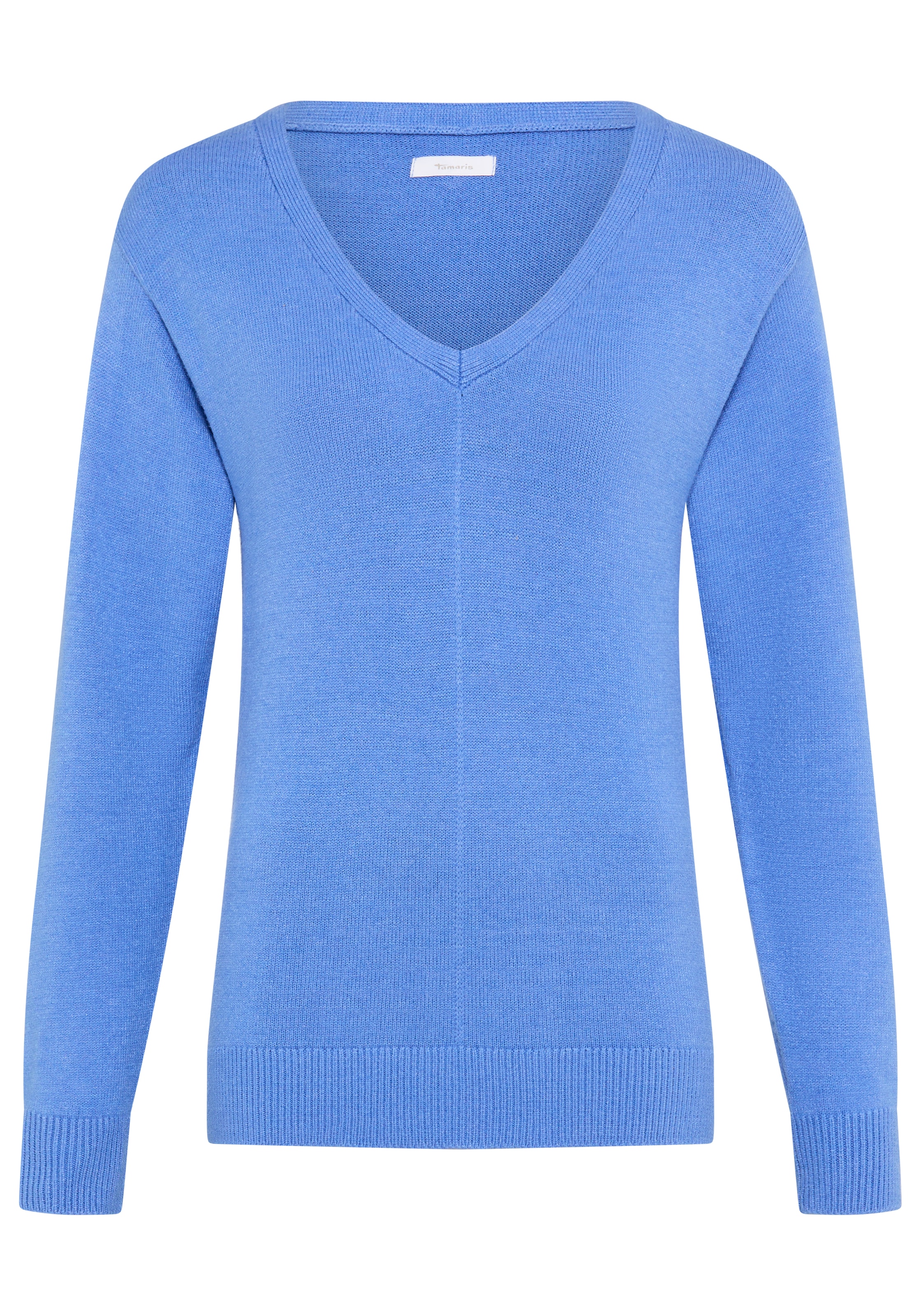 Tamaris Pull col V »mit lockerem Schnitt, aus fliessender Viskose-Qualität« 2 : avec patte de boutonnage devant, en mélange de viscose doux