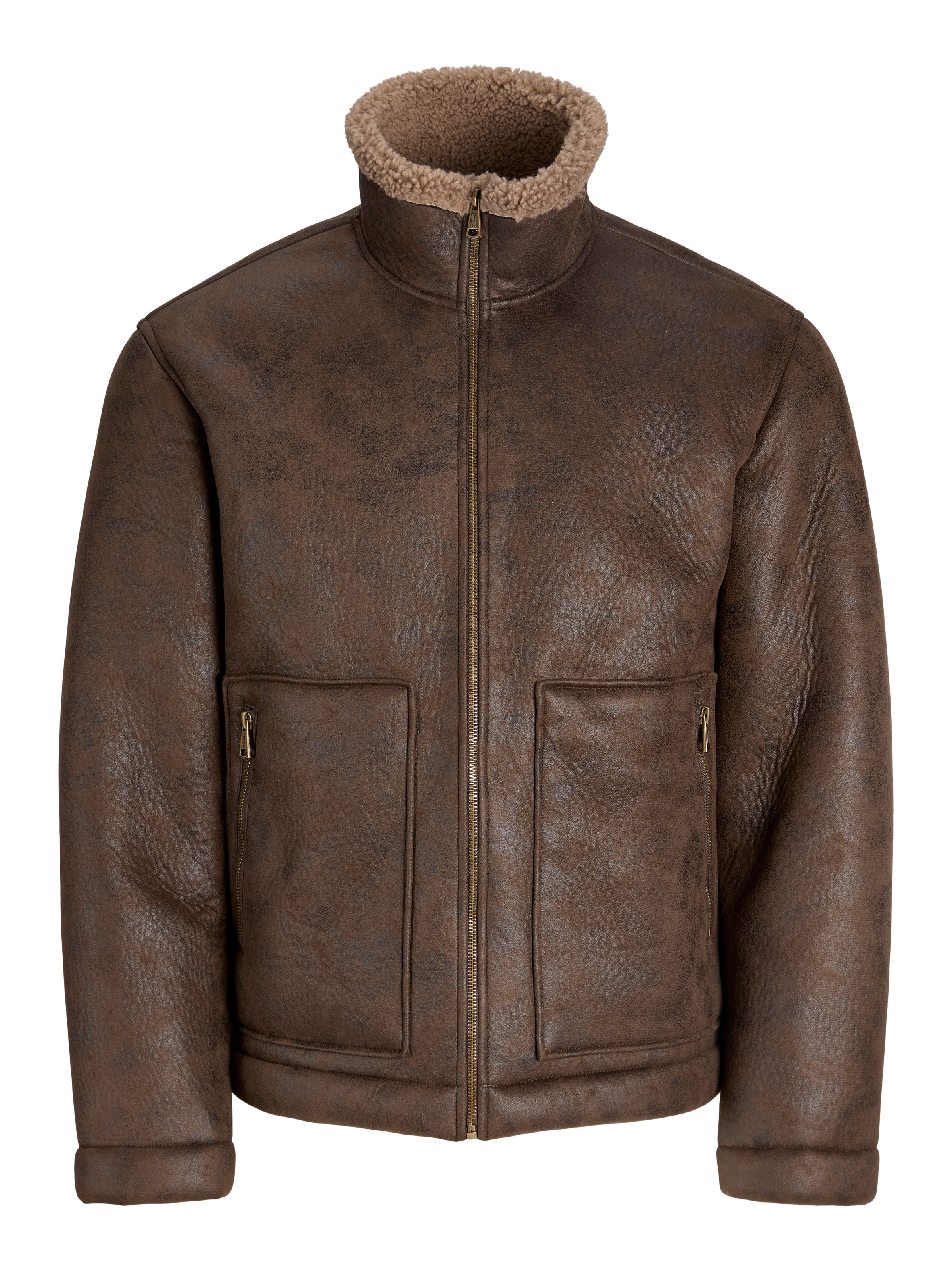 Jack & Jones Pilotenjacke »JORSALAMANCO FLIGHT JACKET SN« Polyester, Innenkragen mit Teddy Material
