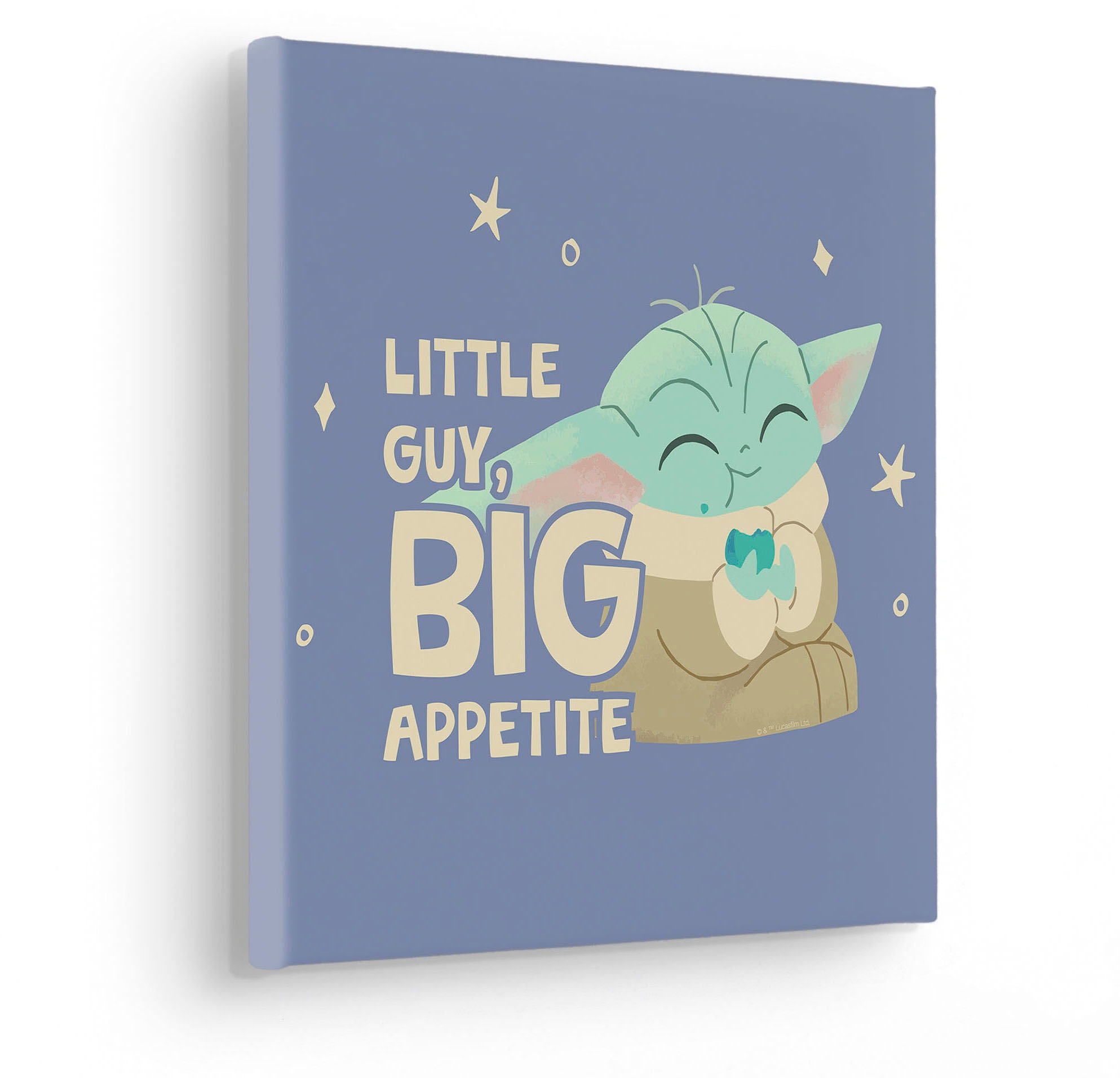 Komar Leinwandbild »The Mandalorian Little Grogu Appetite - Grösse 30 x 30 cm« Disney 30 x 30 cm (Breite x Höhe), 1 Stk. tlg. Keilrahmenbild mit Echtholzrahmen, Kinderzimmer