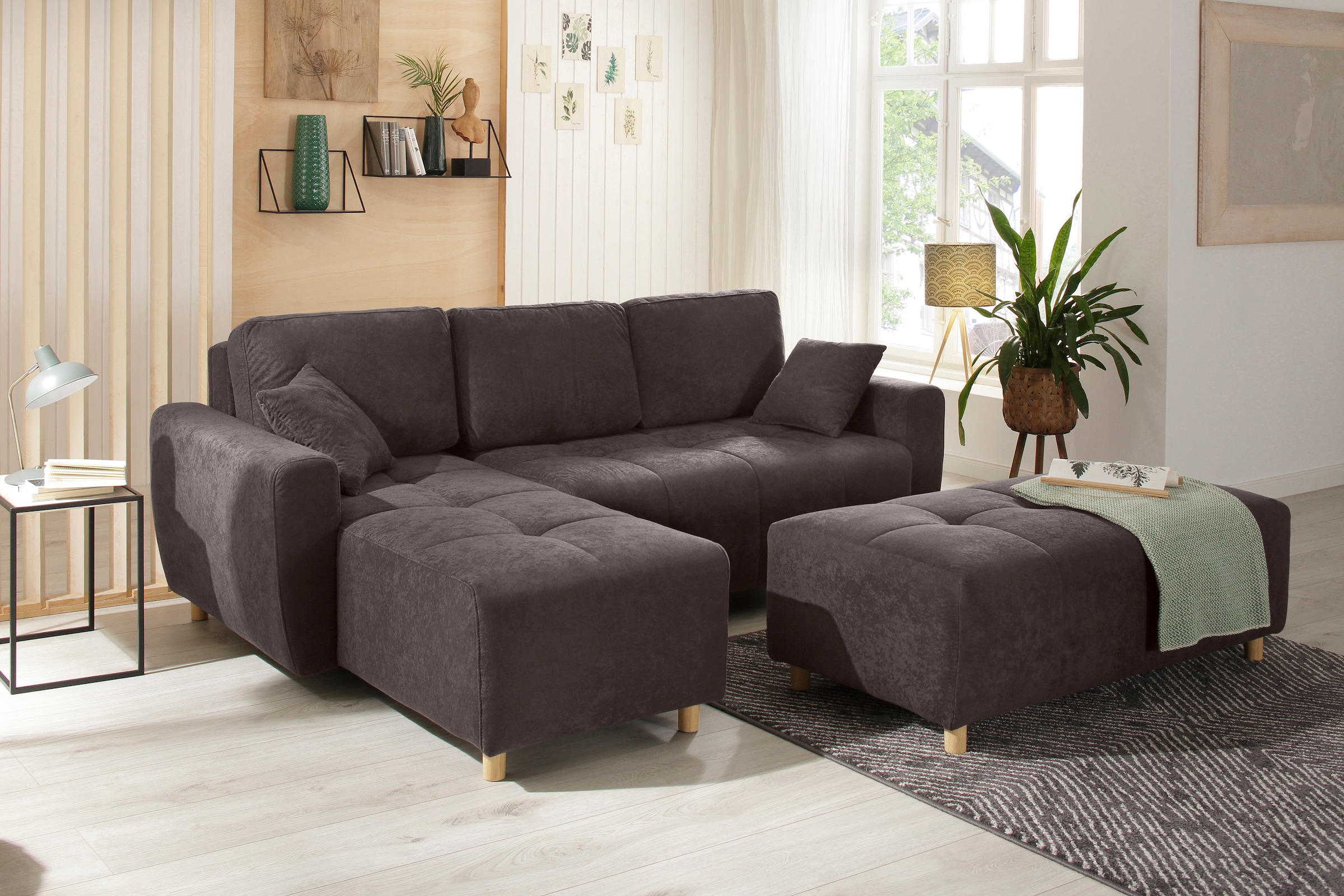 Home affaire Tabouret rembourré »Scania« adapté au canapé d'angle "Scania"