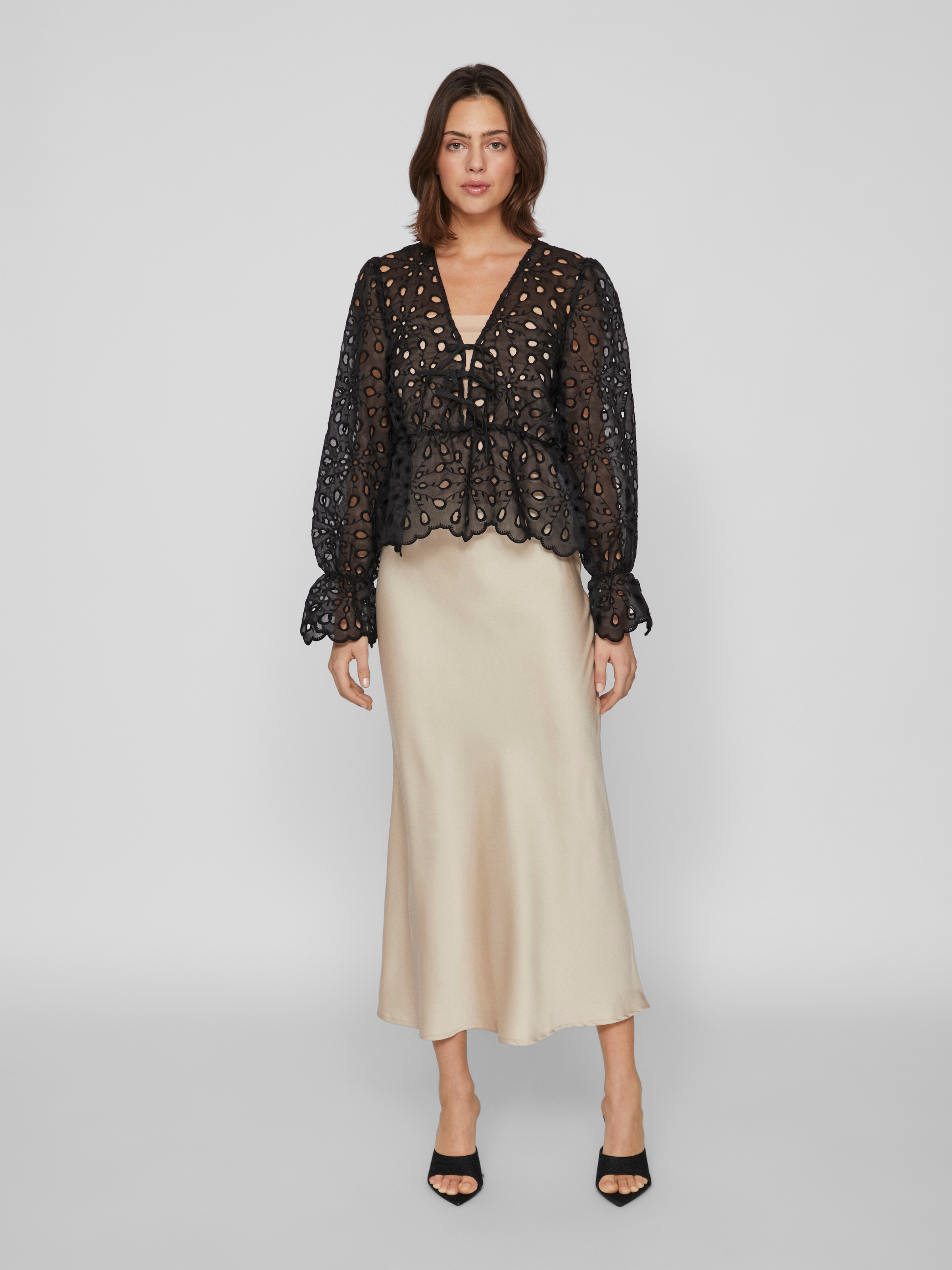 Vila Maxi jupe »VIELLETTE HW LONG SKIRT - NOOS« fibre synthétique