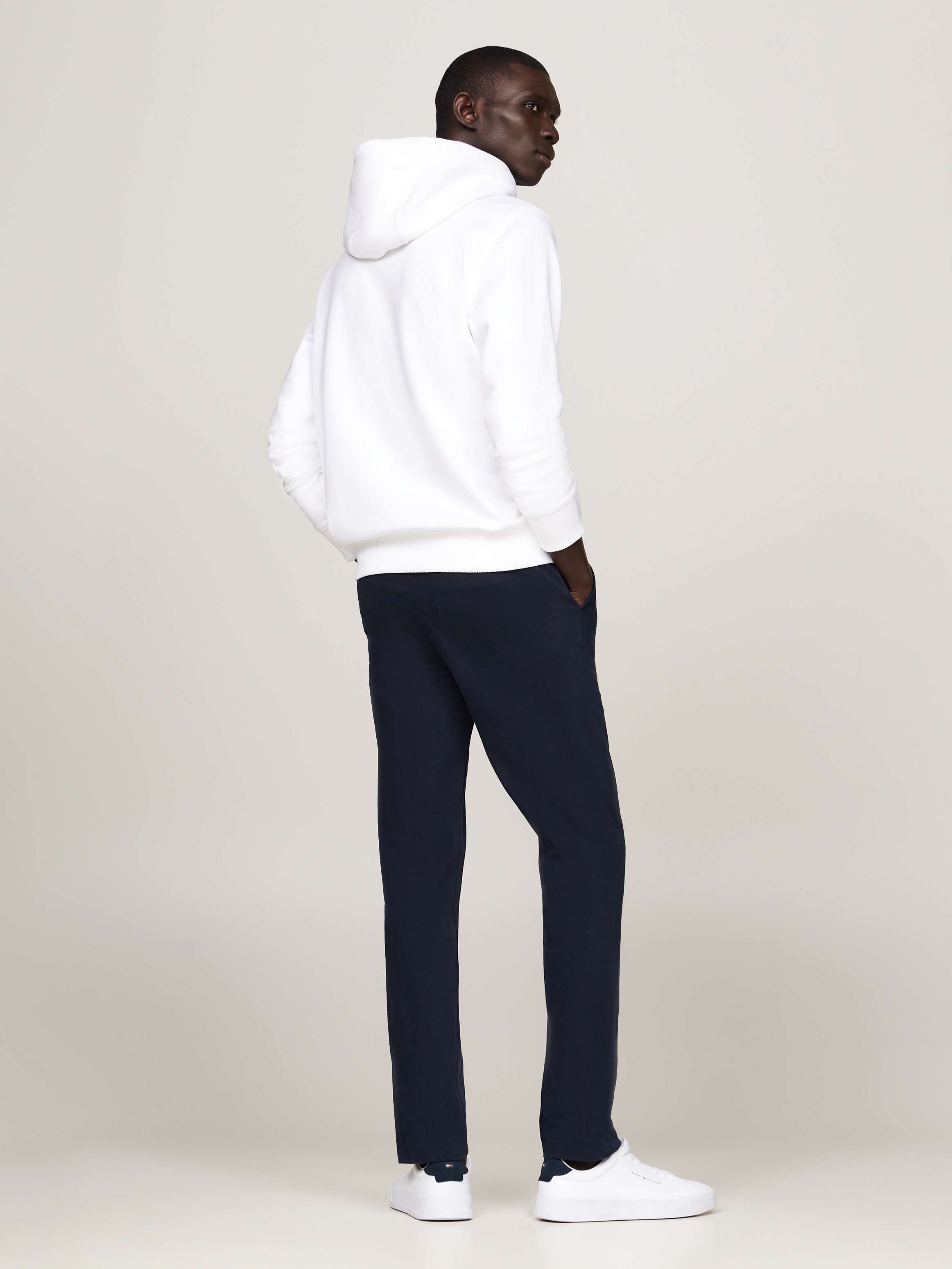 Tommy Hilfiger Sweat à capuche »HILFIGER CHEST INSERT HOODY mit Kapuze und Logoschriftzug«, unifarben, casual, regular fit, Baumwollmix, Kapuze
