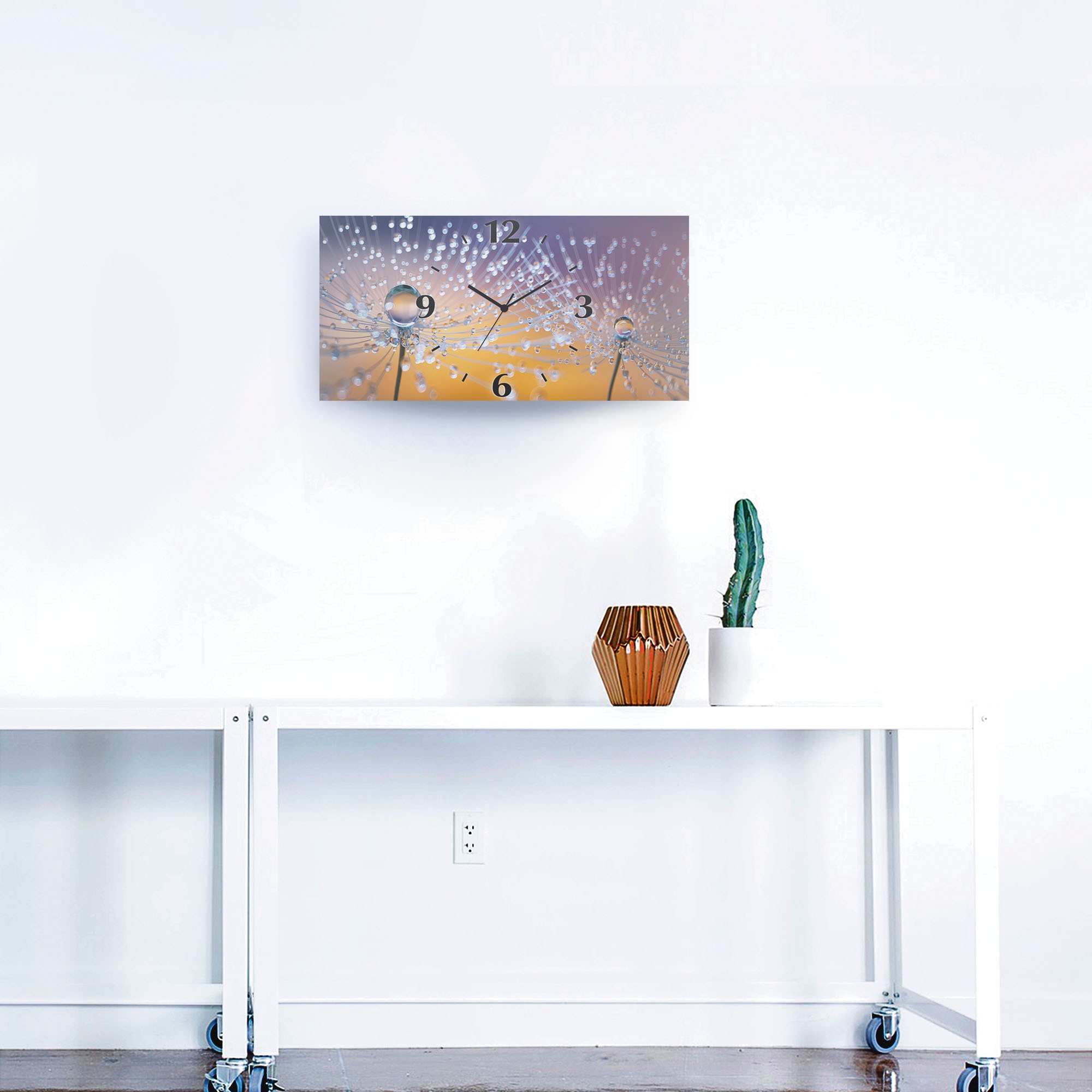 Artland Wanduhr »Pusteblumen Tautropfen« 3D Optik gebogen, mit Quarz- oder Funkuhrwerk, versch. Grössen